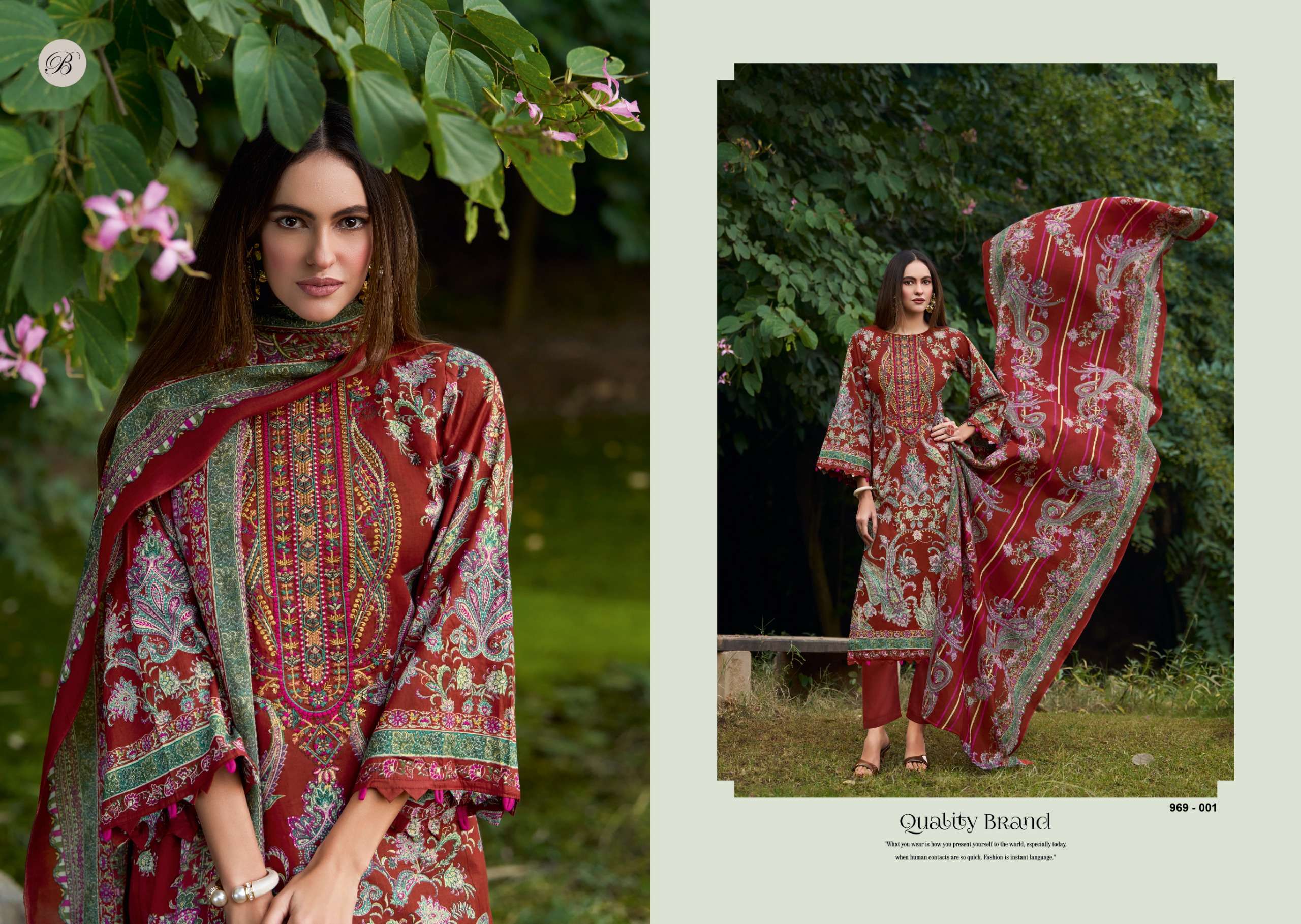 BELLIZA DESIGNER STUDIO NAIRA VOL 138 COTTON DIGITAL PRINT WITH FANCY WORK SUIT