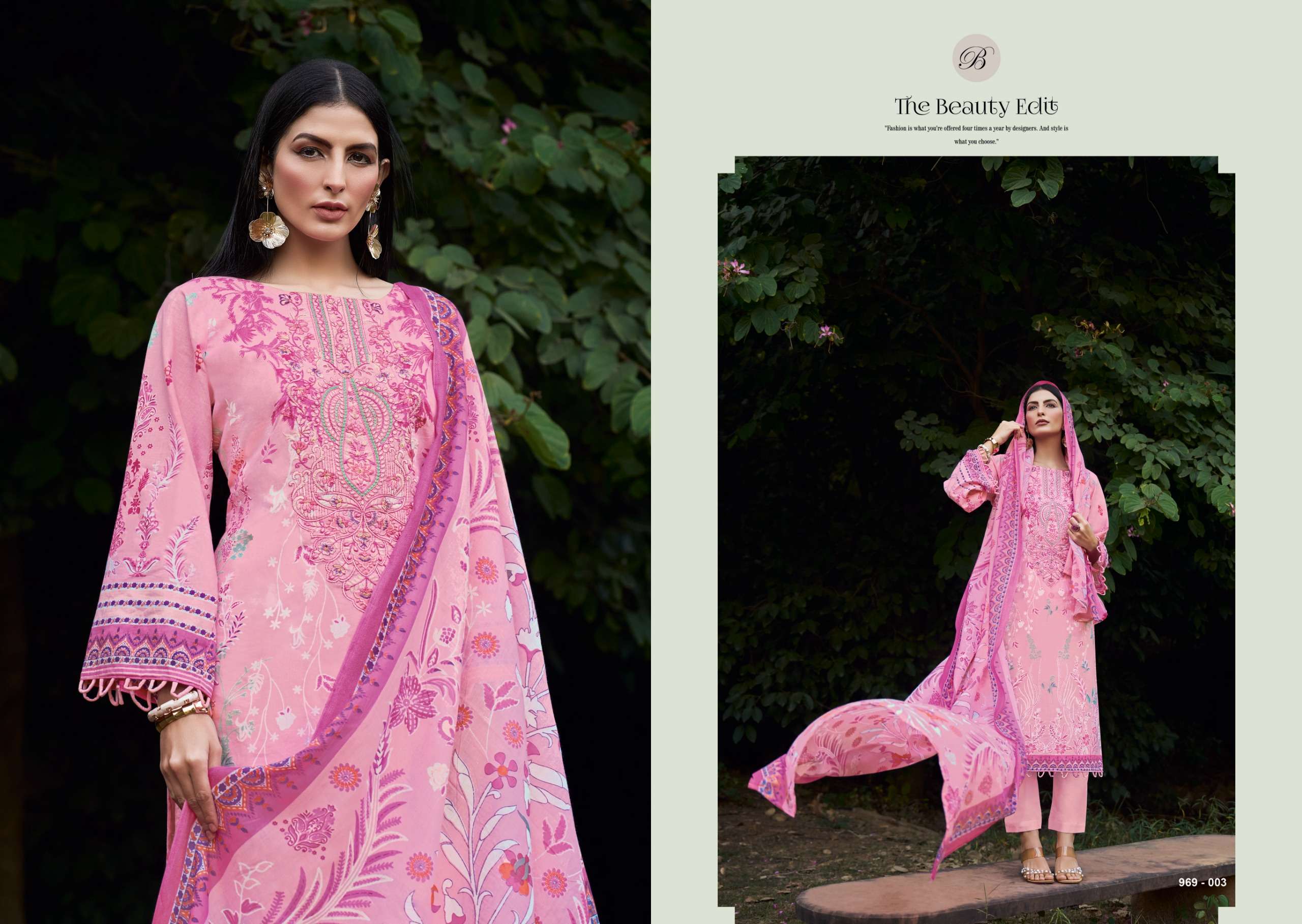 BELLIZA DESIGNER STUDIO NAIRA VOL 138 COTTON DIGITAL PRINT WITH FANCY WORK SUIT