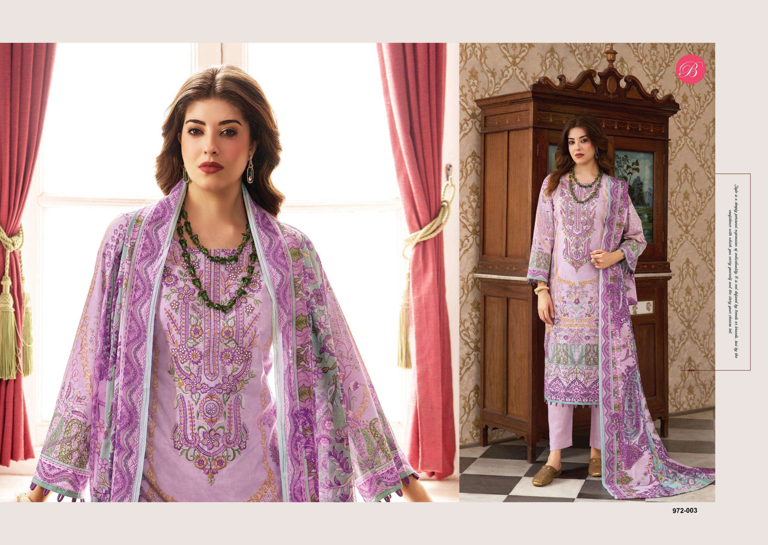 BELLIZA DESIGNER STUDIO NAIRA VOL 139 COTTON DIGITAL PRINT WITH FANCY WORK SUIT
