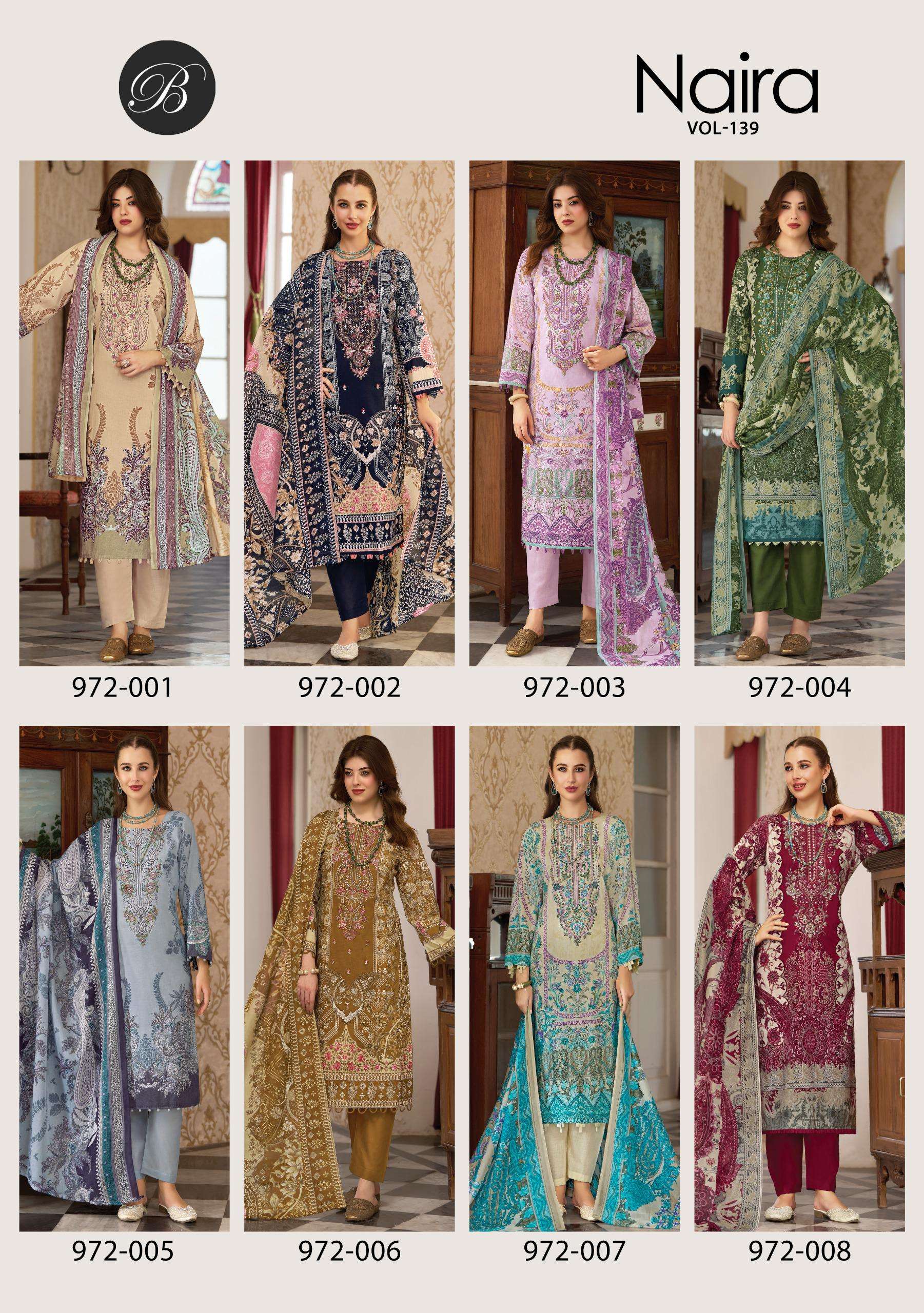 BELLIZA DESIGNER STUDIO NAIRA VOL 139 COTTON DIGITAL PRINT WITH FANCY WORK SUIT