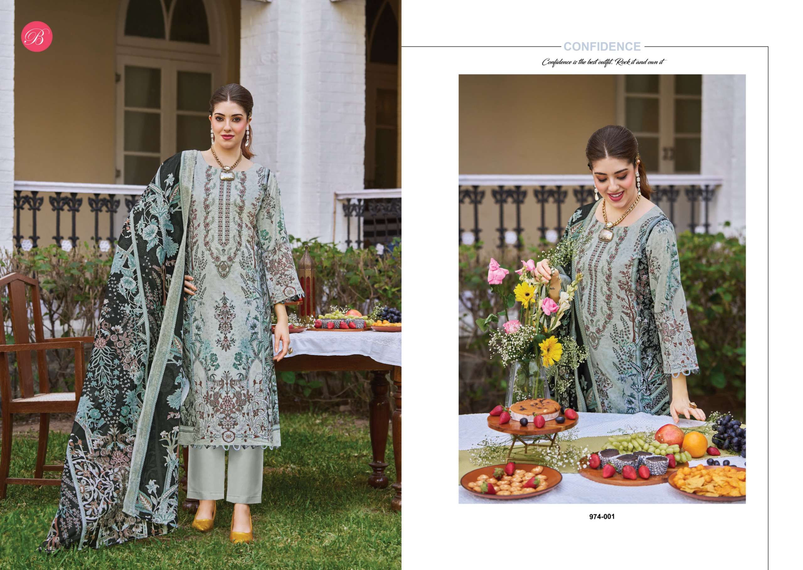 BELLIZA DESIGNER STUDIO NAIRA VOL 140 COTTON DIGITAL PRINTS WITH FANCY EMBROIDERY WORK SUIT