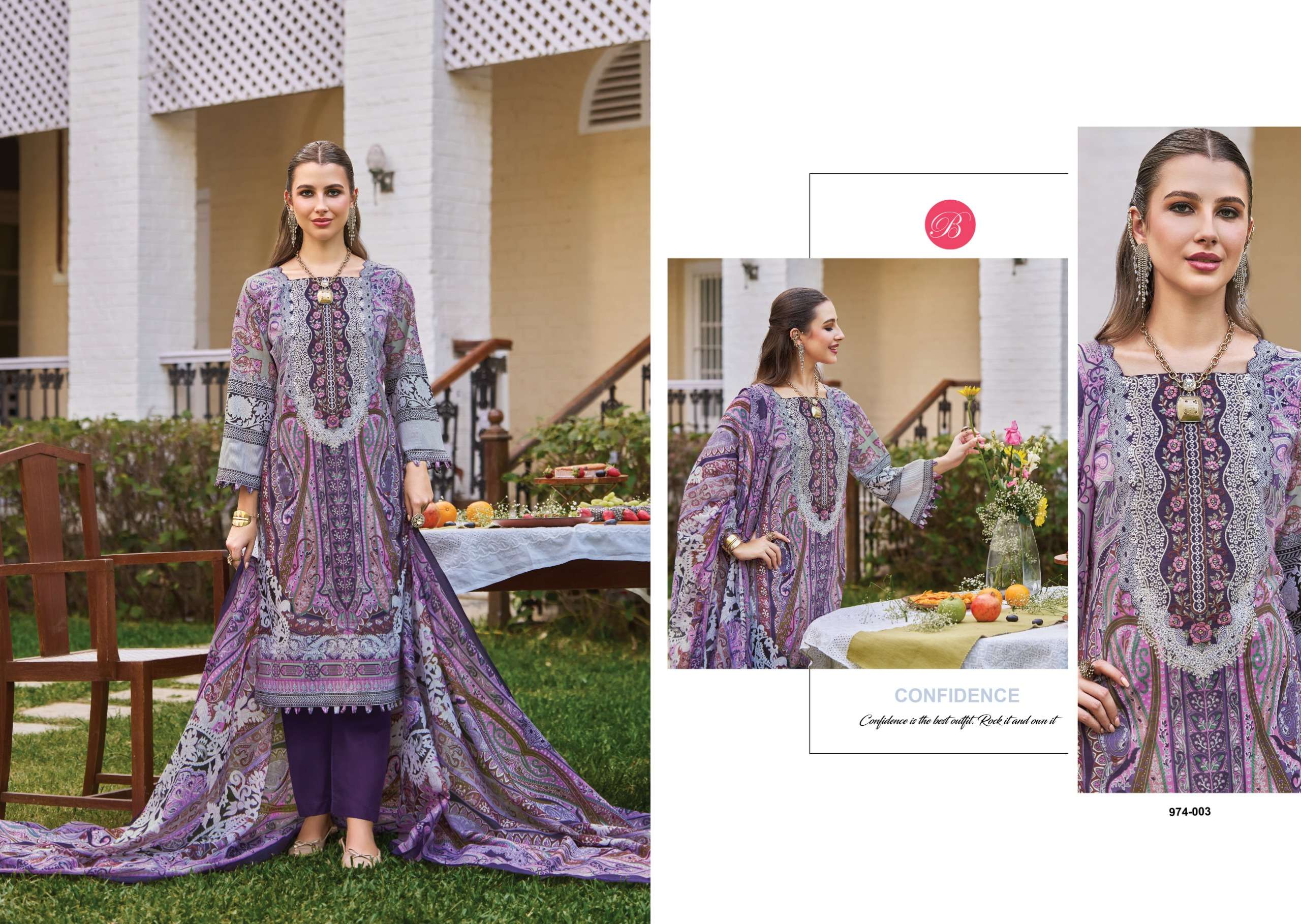 BELLIZA DESIGNER STUDIO NAIRA VOL 140 COTTON DIGITAL PRINTS WITH FANCY EMBROIDERY WORK SUIT
