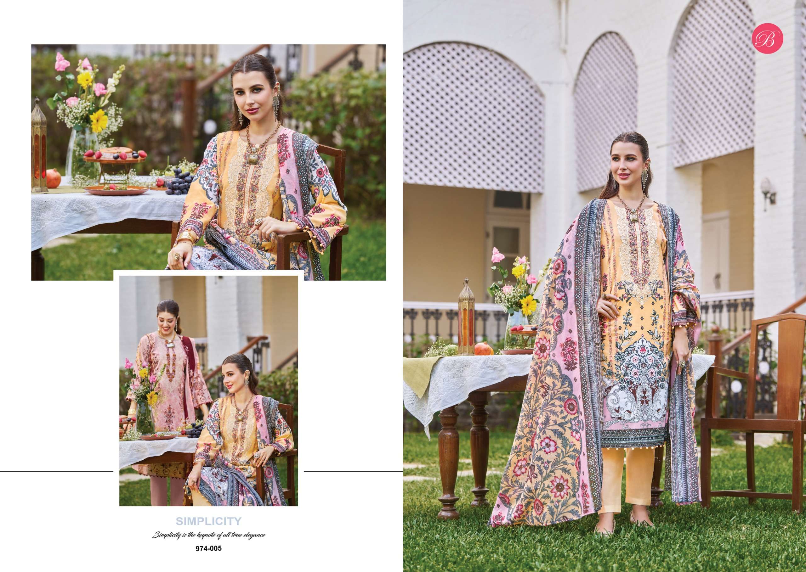 BELLIZA DESIGNER STUDIO NAIRA VOL 140 COTTON DIGITAL PRINTS WITH FANCY EMBROIDERY WORK SUIT