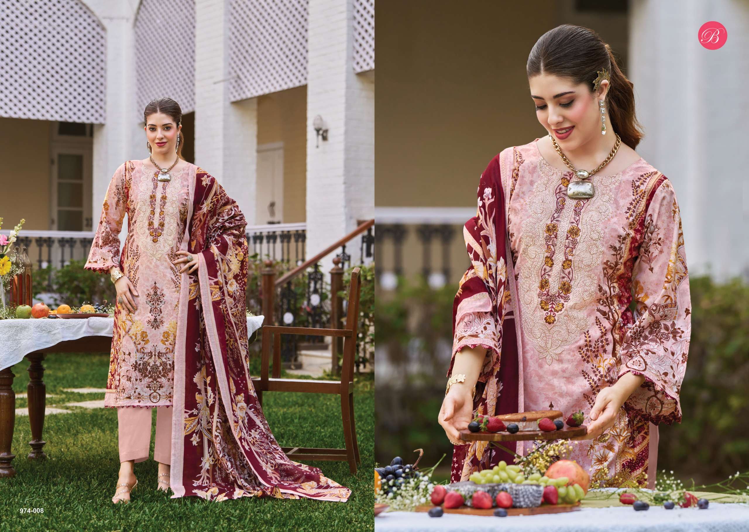 BELLIZA DESIGNER STUDIO NAIRA VOL 140 COTTON DIGITAL PRINTS WITH FANCY EMBROIDERY WORK SUIT