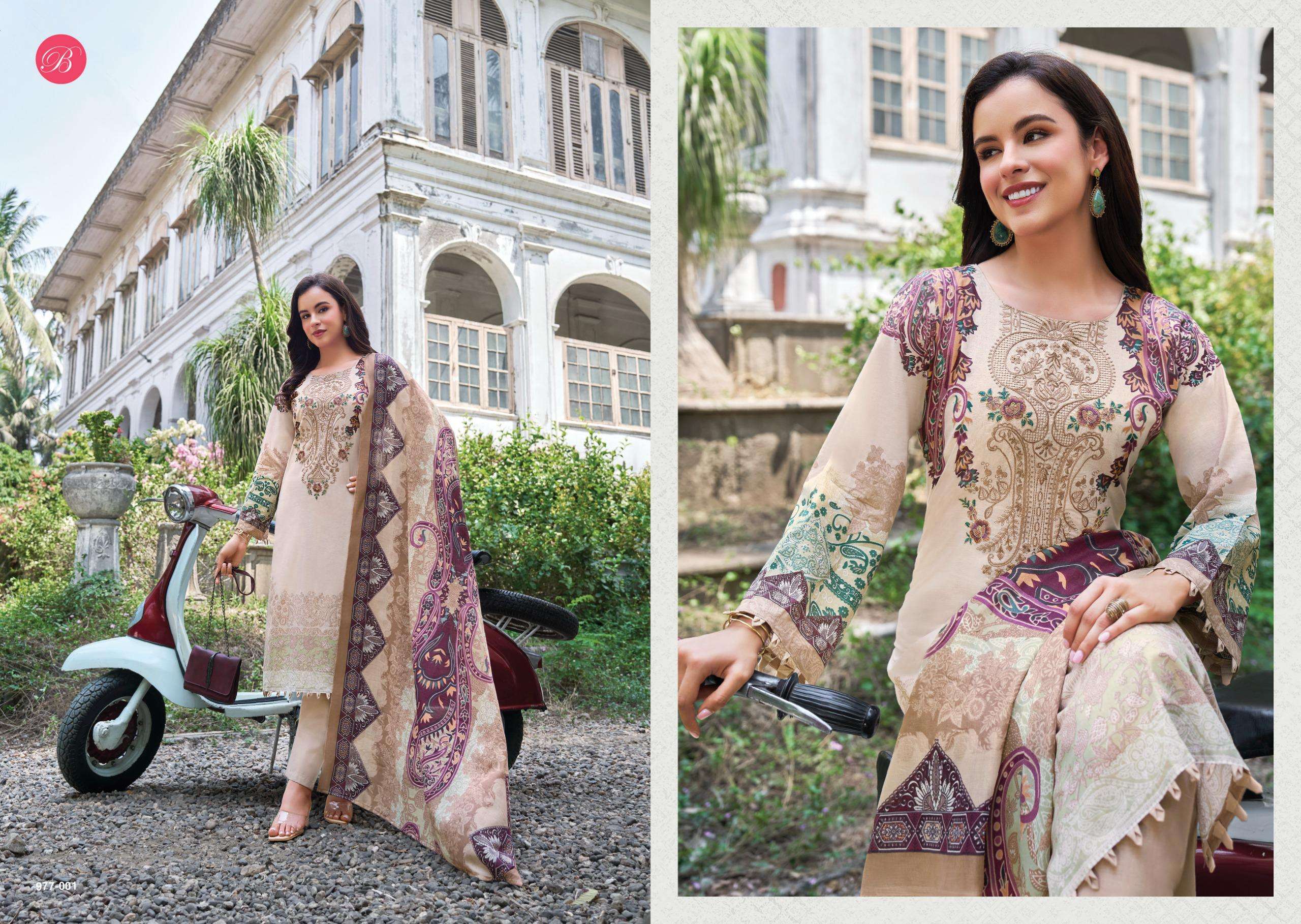 BELLIZA DESIGNER STUDIO NAIRA VOL 141 COTTON DIGITAL PRINTS WITH FANCY WORK SUIT