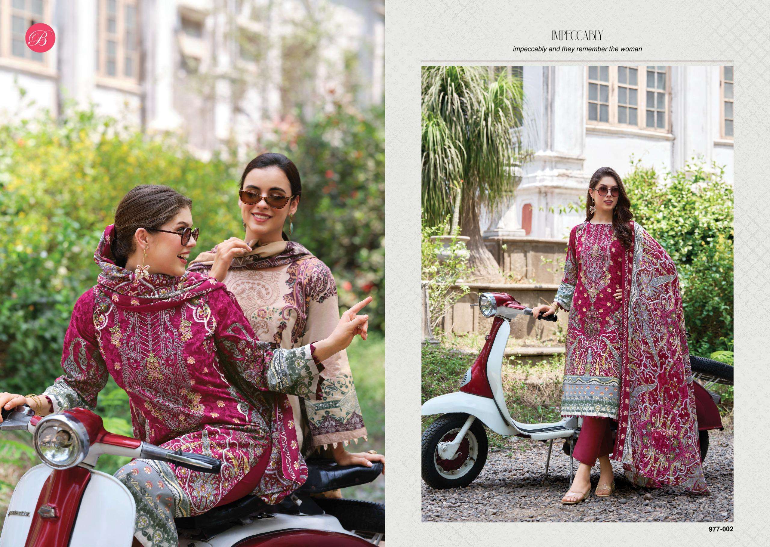 BELLIZA DESIGNER STUDIO NAIRA VOL 141 COTTON DIGITAL PRINTS WITH FANCY WORK SUIT