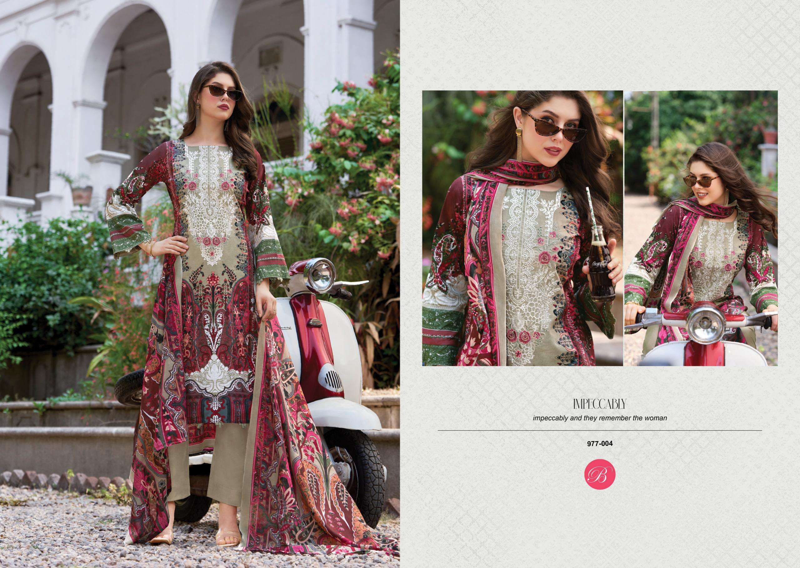 BELLIZA DESIGNER STUDIO NAIRA VOL 141 COTTON DIGITAL PRINTS WITH FANCY WORK SUIT