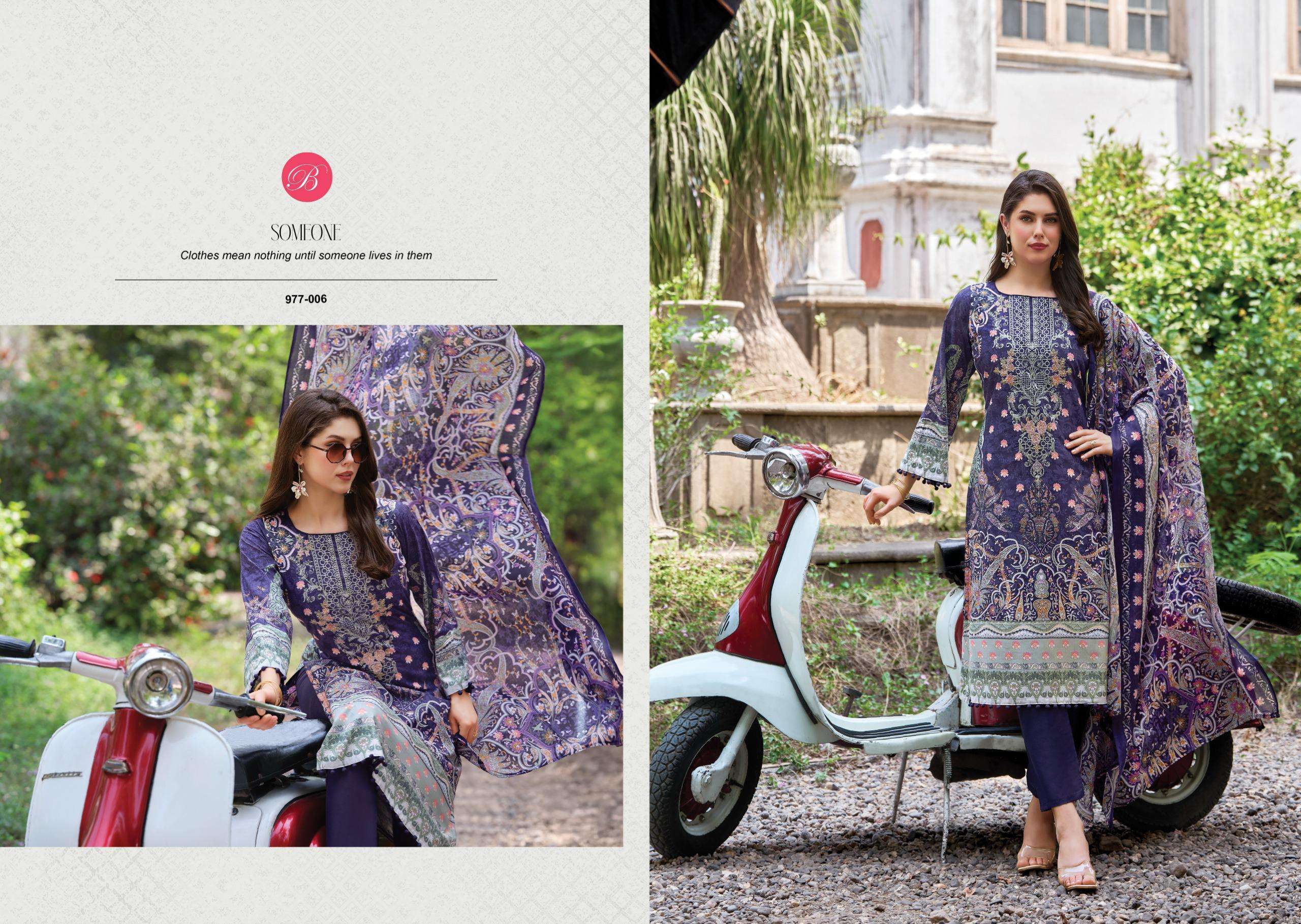 BELLIZA DESIGNER STUDIO NAIRA VOL 141 COTTON DIGITAL PRINTS WITH FANCY WORK SUIT
