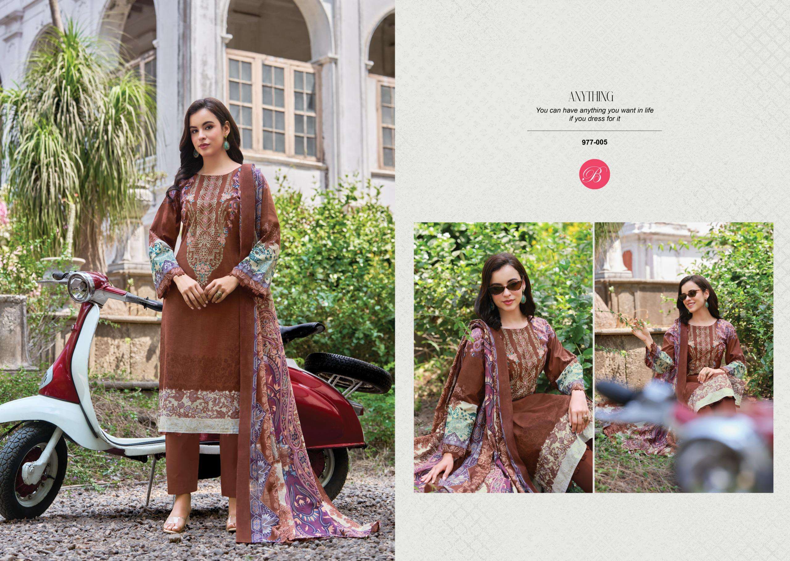 BELLIZA DESIGNER STUDIO NAIRA VOL 141 COTTON DIGITAL PRINTS WITH FANCY WORK SUIT