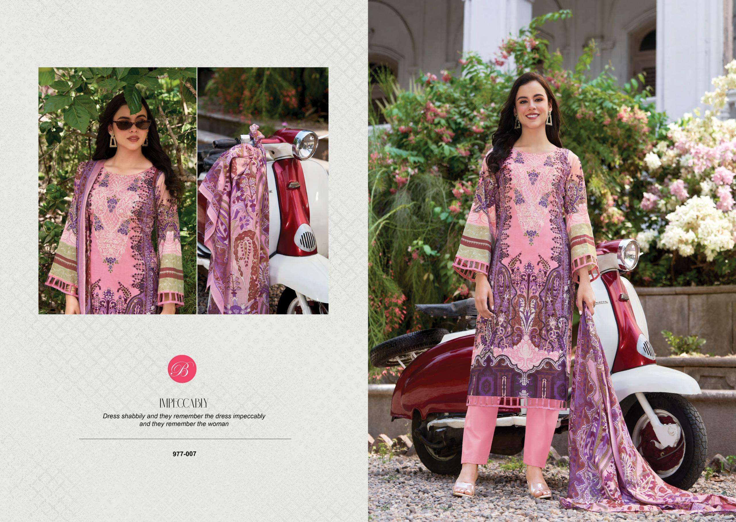 BELLIZA DESIGNER STUDIO NAIRA VOL 141 COTTON DIGITAL PRINTS WITH FANCY WORK SUIT