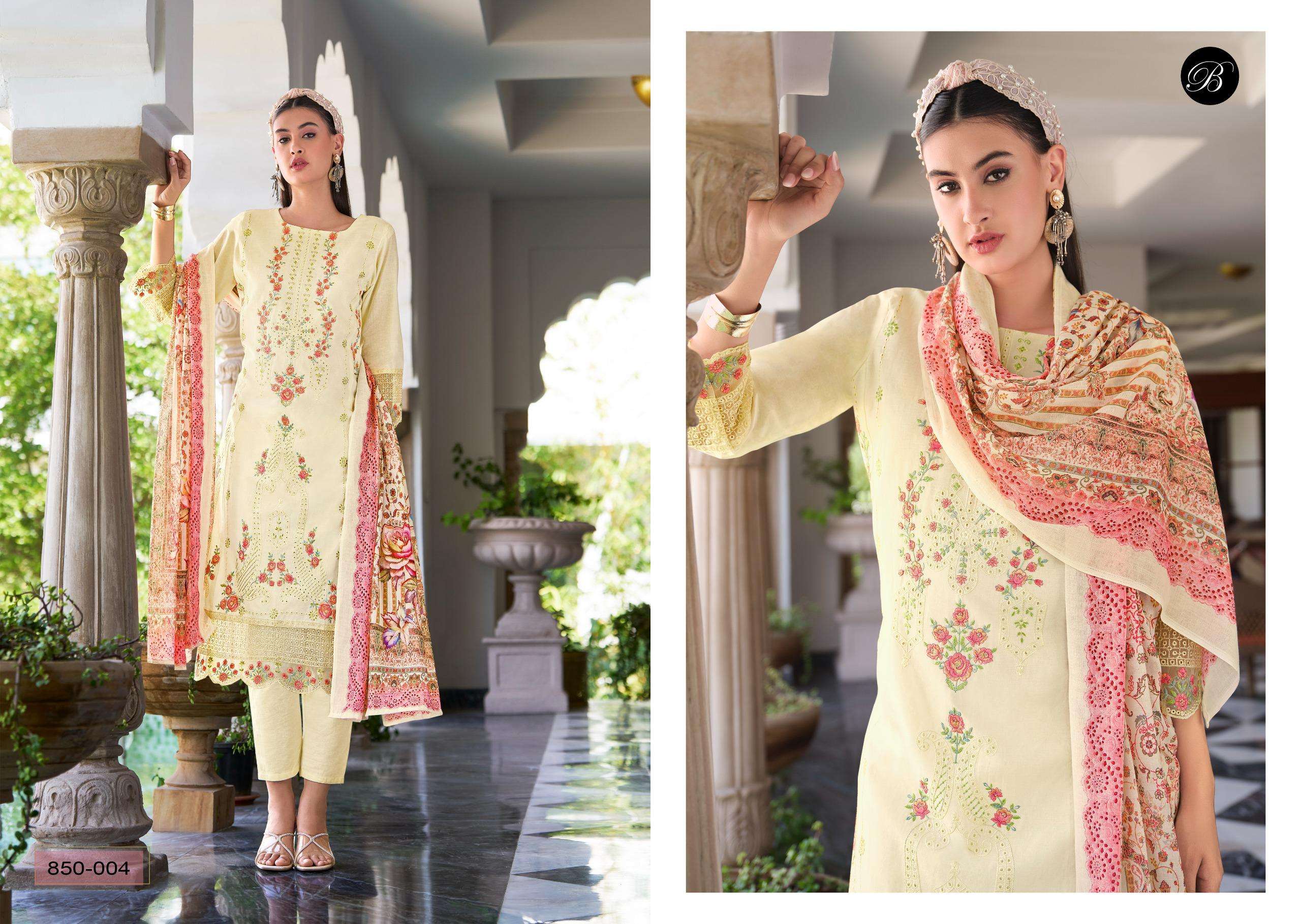 BELLIZA DESIGNER STUDIO OMBRE ZOYA VOL 2 LAWN COTTON DIGITAL PRINT WITH FANCY WORK SUIT