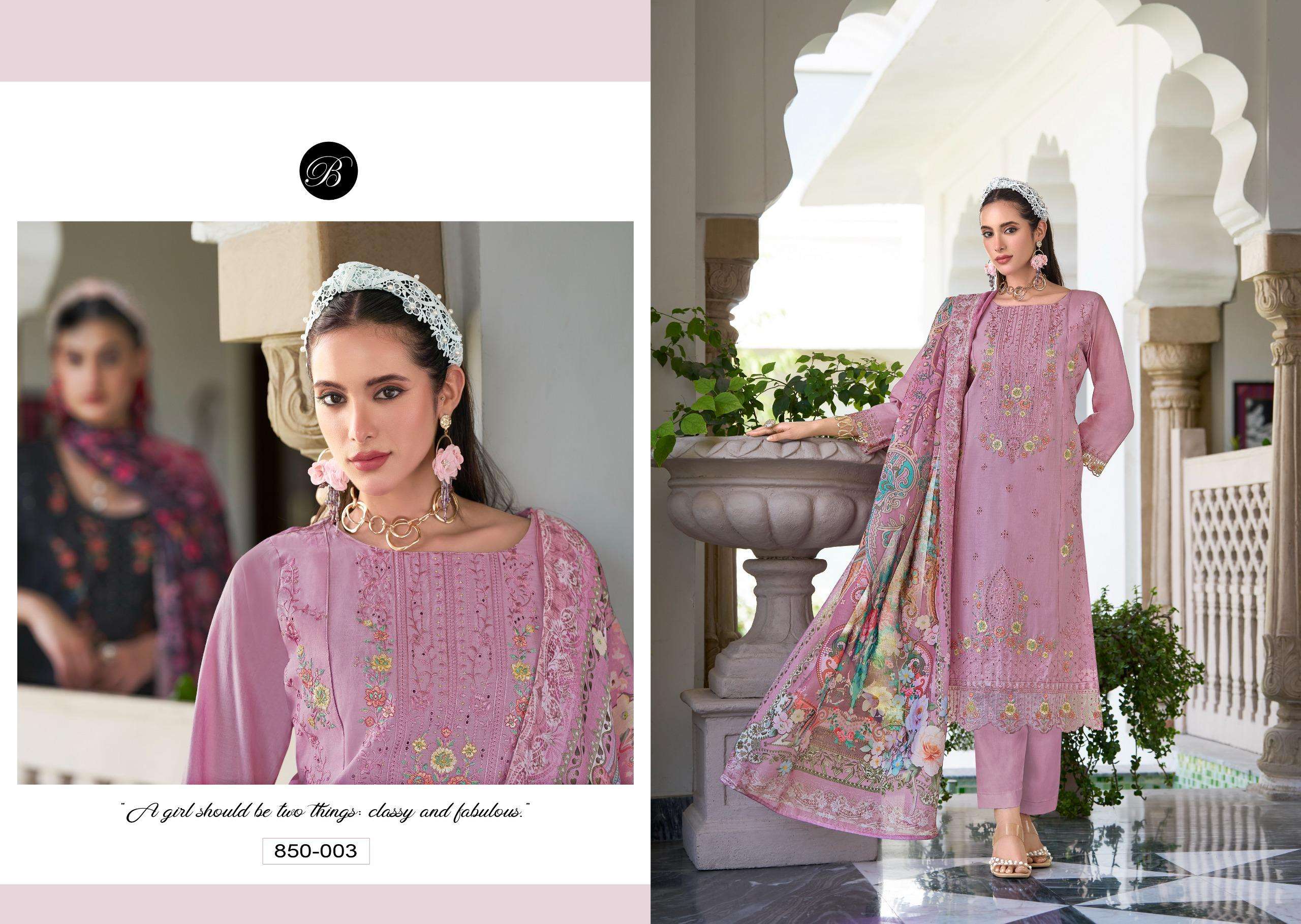 BELLIZA DESIGNER STUDIO OMBRE ZOYA VOL 2 LAWN COTTON DIGITAL PRINT WITH FANCY WORK SUIT