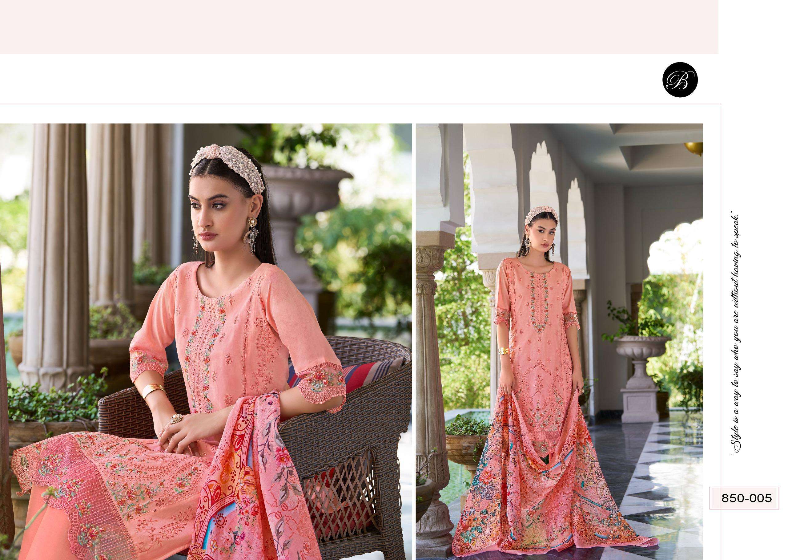 BELLIZA DESIGNER STUDIO OMBRE ZOYA VOL 2 LAWN COTTON DIGITAL PRINT WITH FANCY WORK SUIT