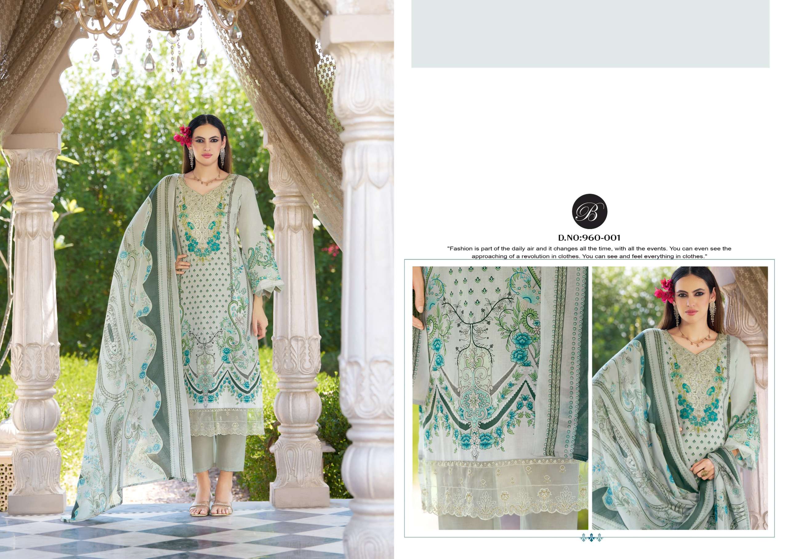 BELLIZA DESIGNER STUDIO SAFIYA VOL 2 COTTON PRINT WITH FANCY EMBROIDERY WORK SUIT