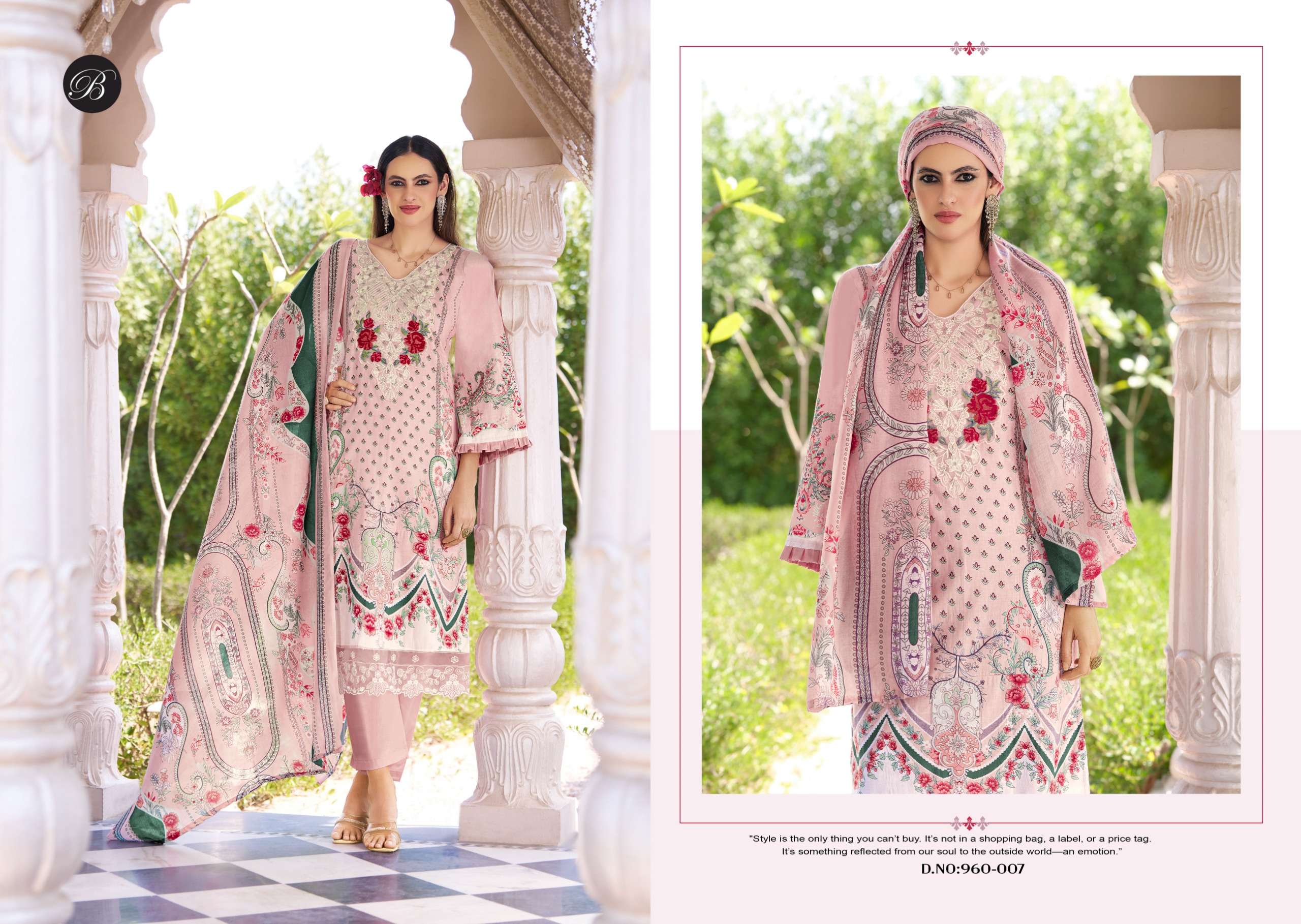 BELLIZA DESIGNER STUDIO SAFIYA VOL 2 COTTON PRINT WITH FANCY EMBROIDERY WORK SUIT