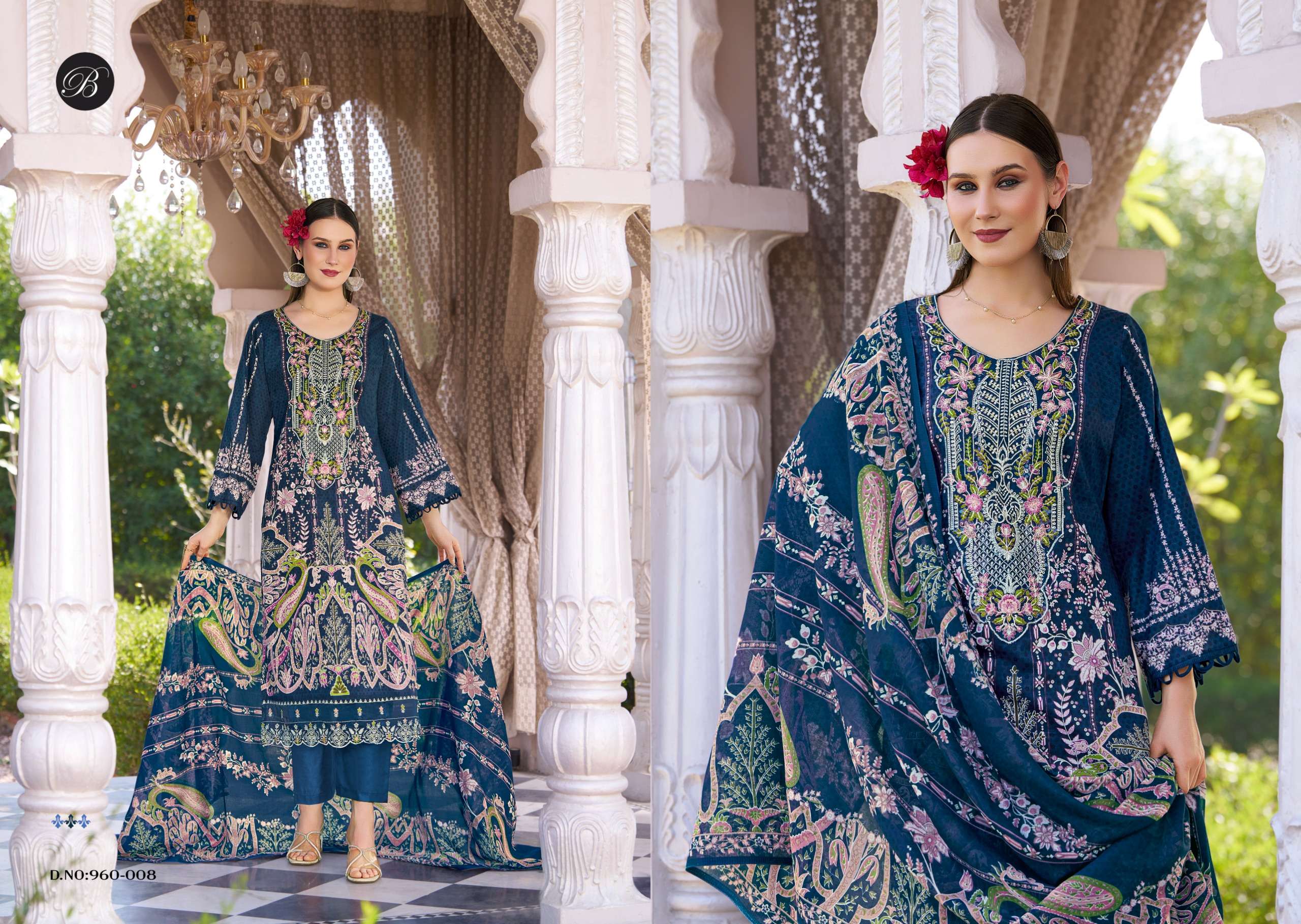 BELLIZA DESIGNER STUDIO SAFIYA VOL 2 COTTON PRINT WITH FANCY EMBROIDERY WORK SUIT