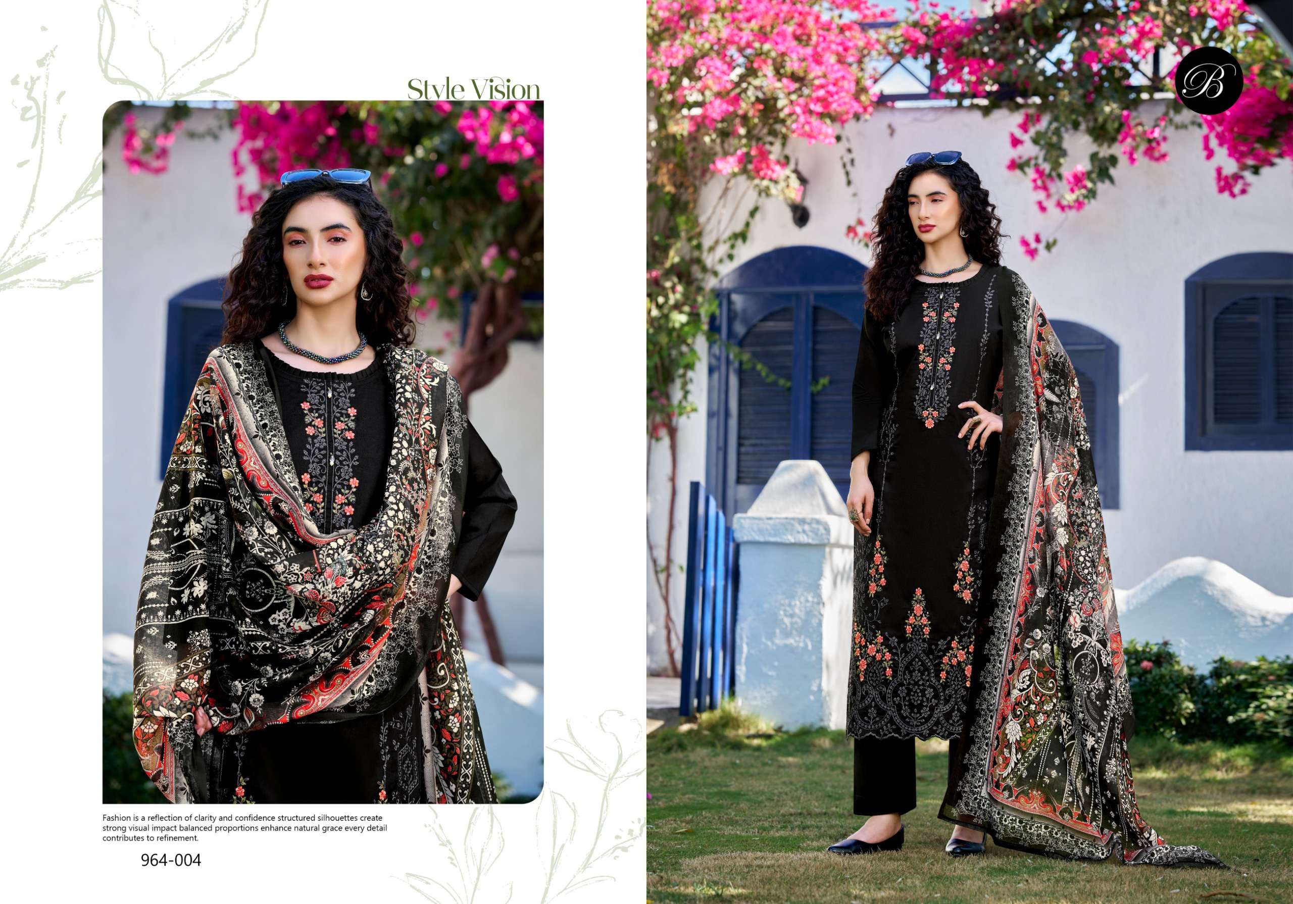 BELLIZA DESIGNER STUDIO ZARQASH VOL 15 JAM COTTON FANCY EMBROIDERY WORK SUITS 
