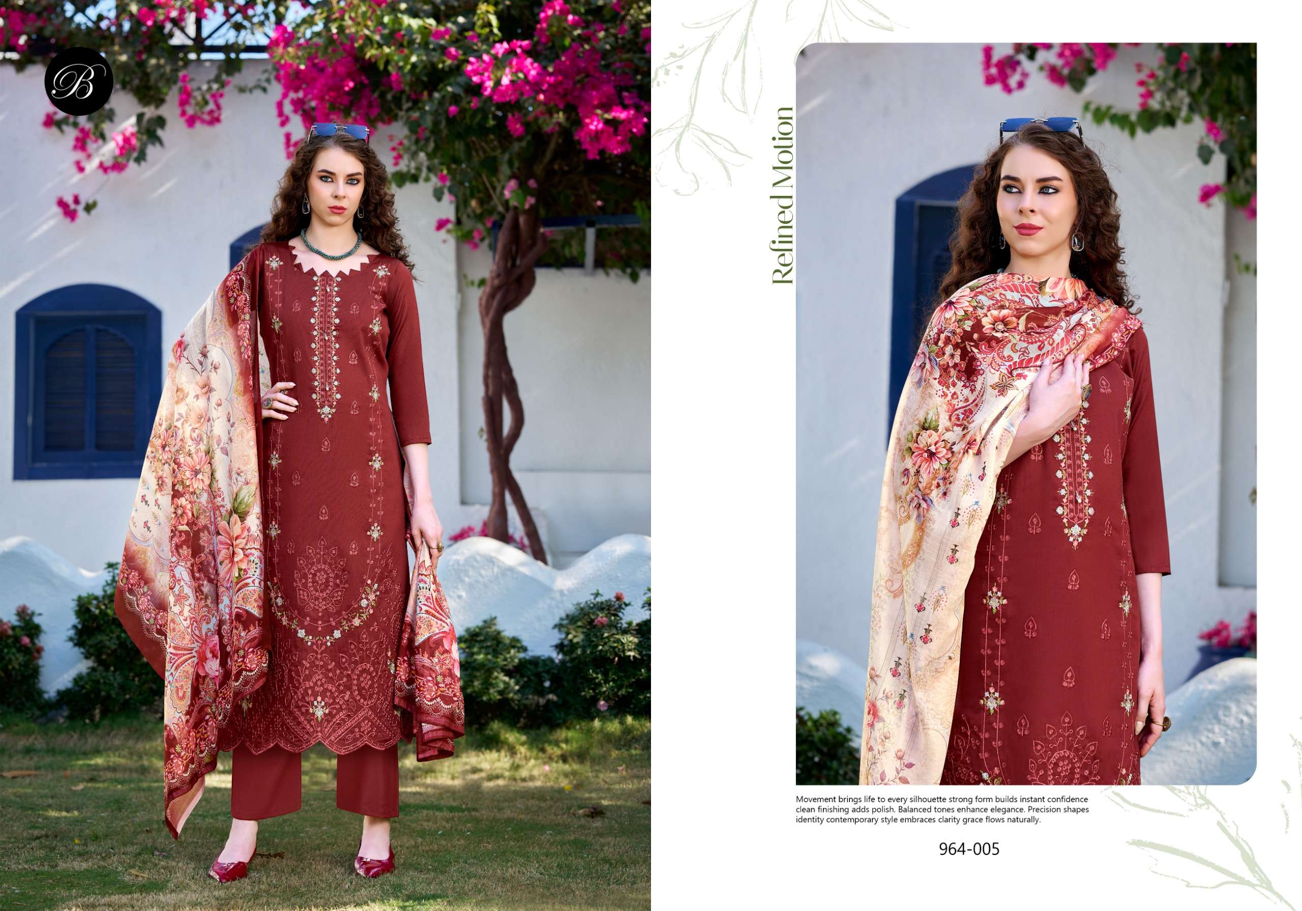 BELLIZA DESIGNER STUDIO ZARQASH VOL 15 JAM COTTON FANCY EMBROIDERY WORK SUITS 
