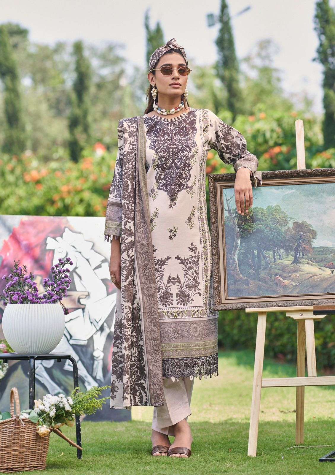 COSMOS FASHION JAZMIN VOL 2 LAWN COTTON PRINT WITH FANCY WORK SUIT