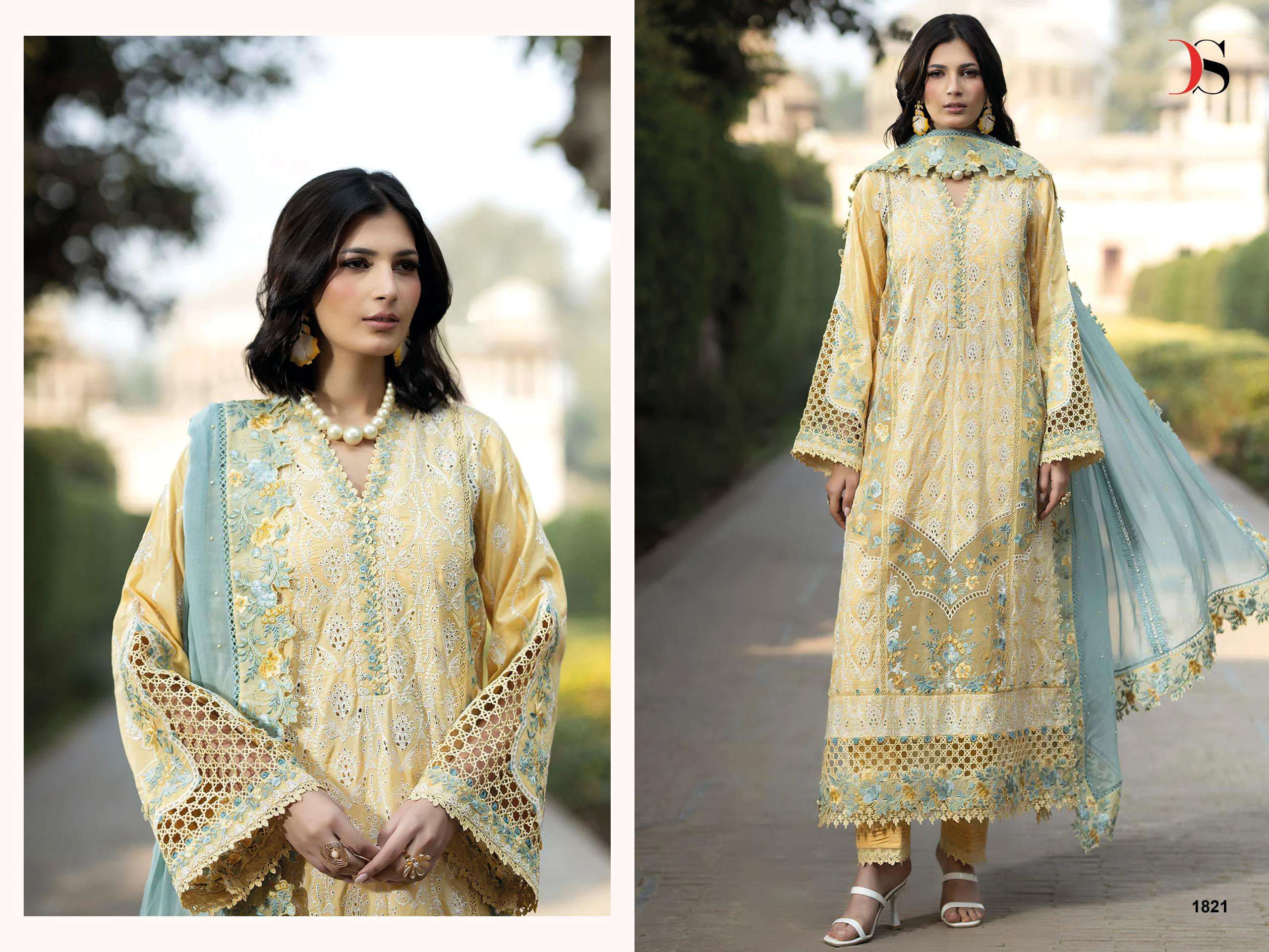DEEPSY SUITS ADAN LIBAS TRADITION COTTON HEAVY EMBROIDERY DESIGNER WORK SUIT