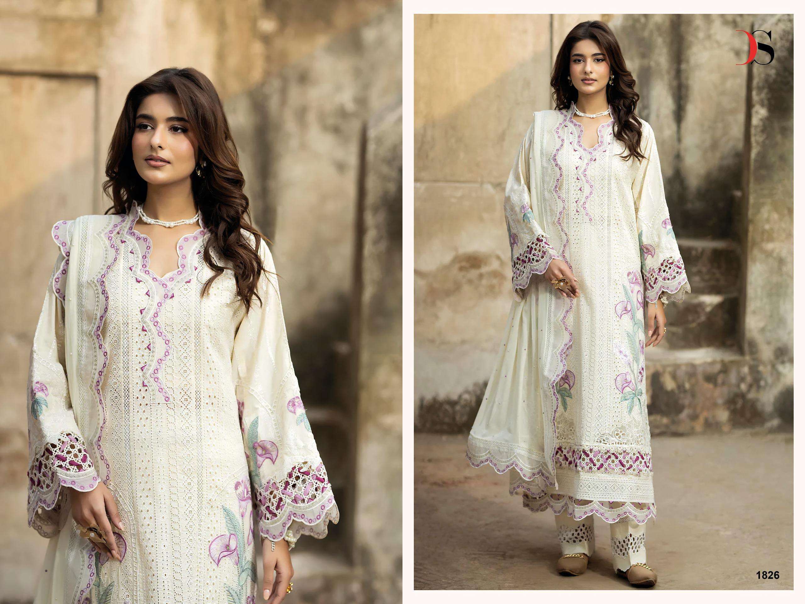DEEPSY SUITS ADAN LIBAS TRADITION COTTON HEAVY EMBROIDERY DESIGNER WORK SUIT