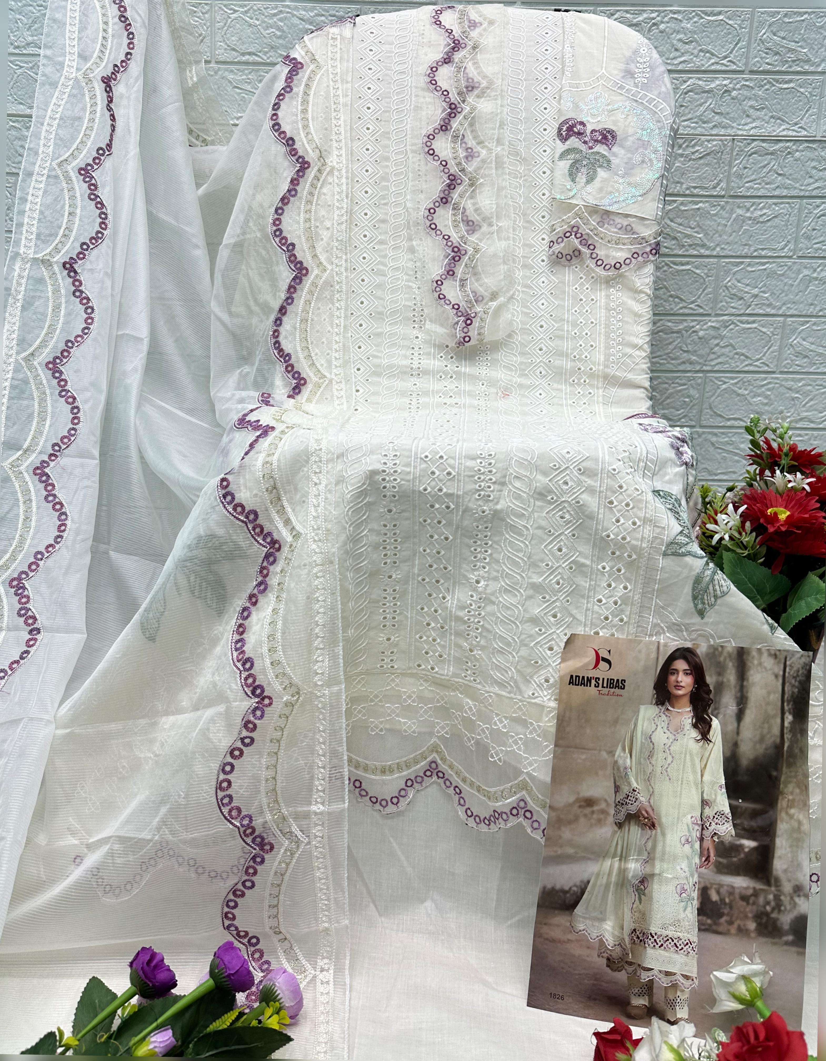 DEEPSY SUITS ADAN LIBAS TRADITION COTTON HEAVY EMBROIDERY DESIGNER WORK SUIT