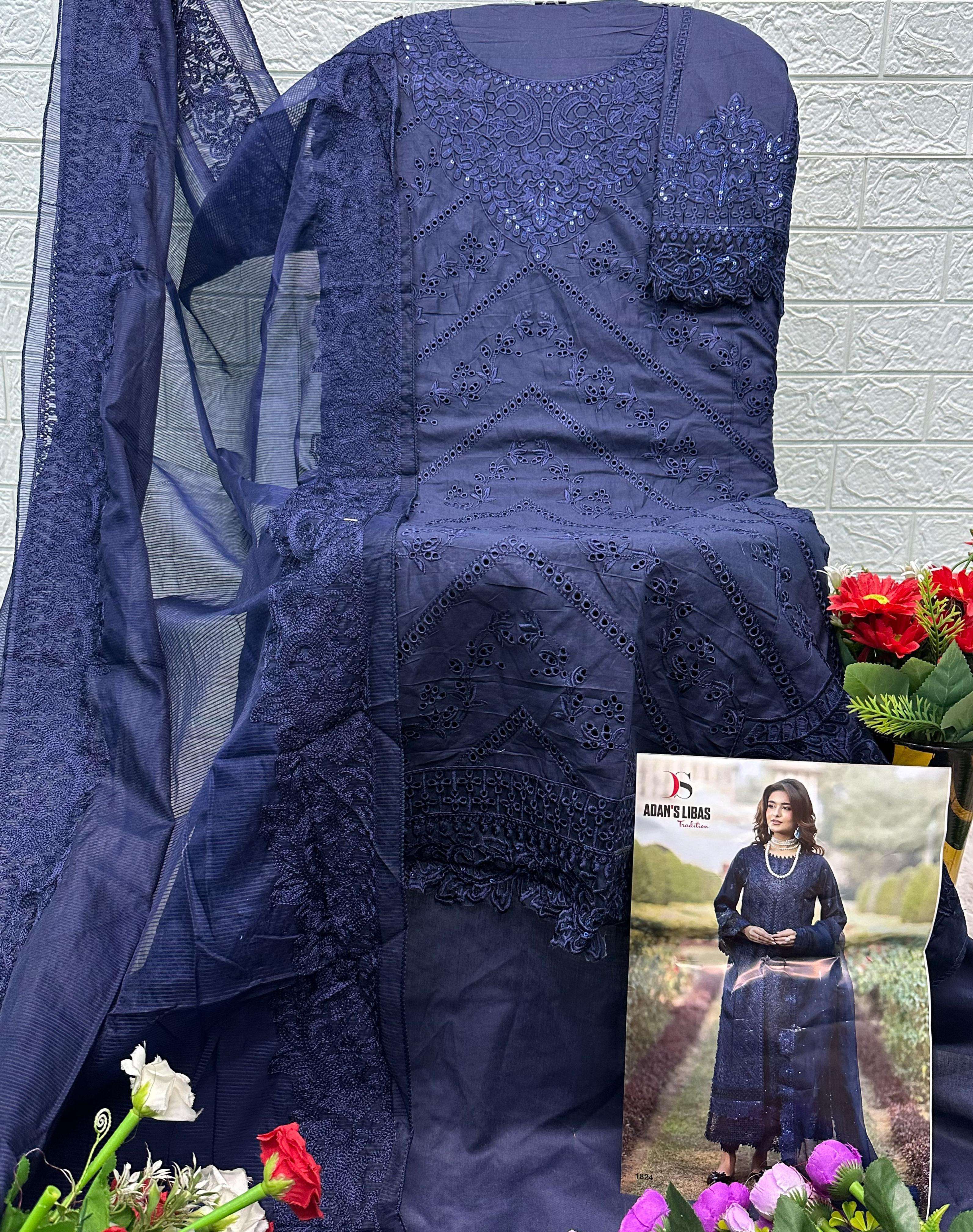 DEEPSY SUITS ADAN LIBAS TRADITION COTTON HEAVY EMBROIDERY DESIGNER WORK SUIT