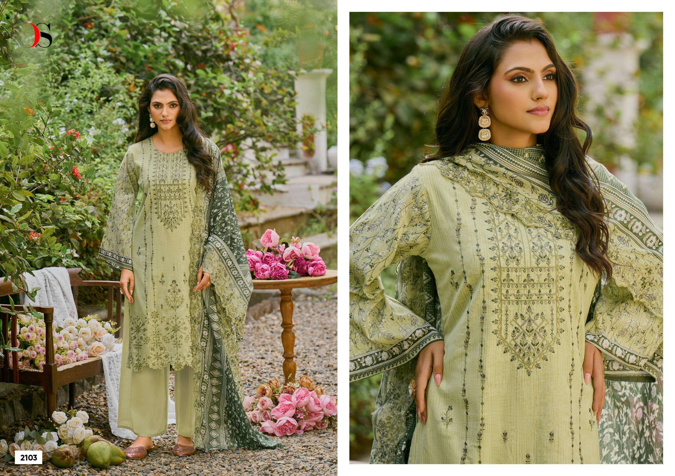 DEEPSY SUITS BIN SAEED VOL 21 COTTON EMBROIDERY DESIGNER WORK PAKISTANI SUIT	