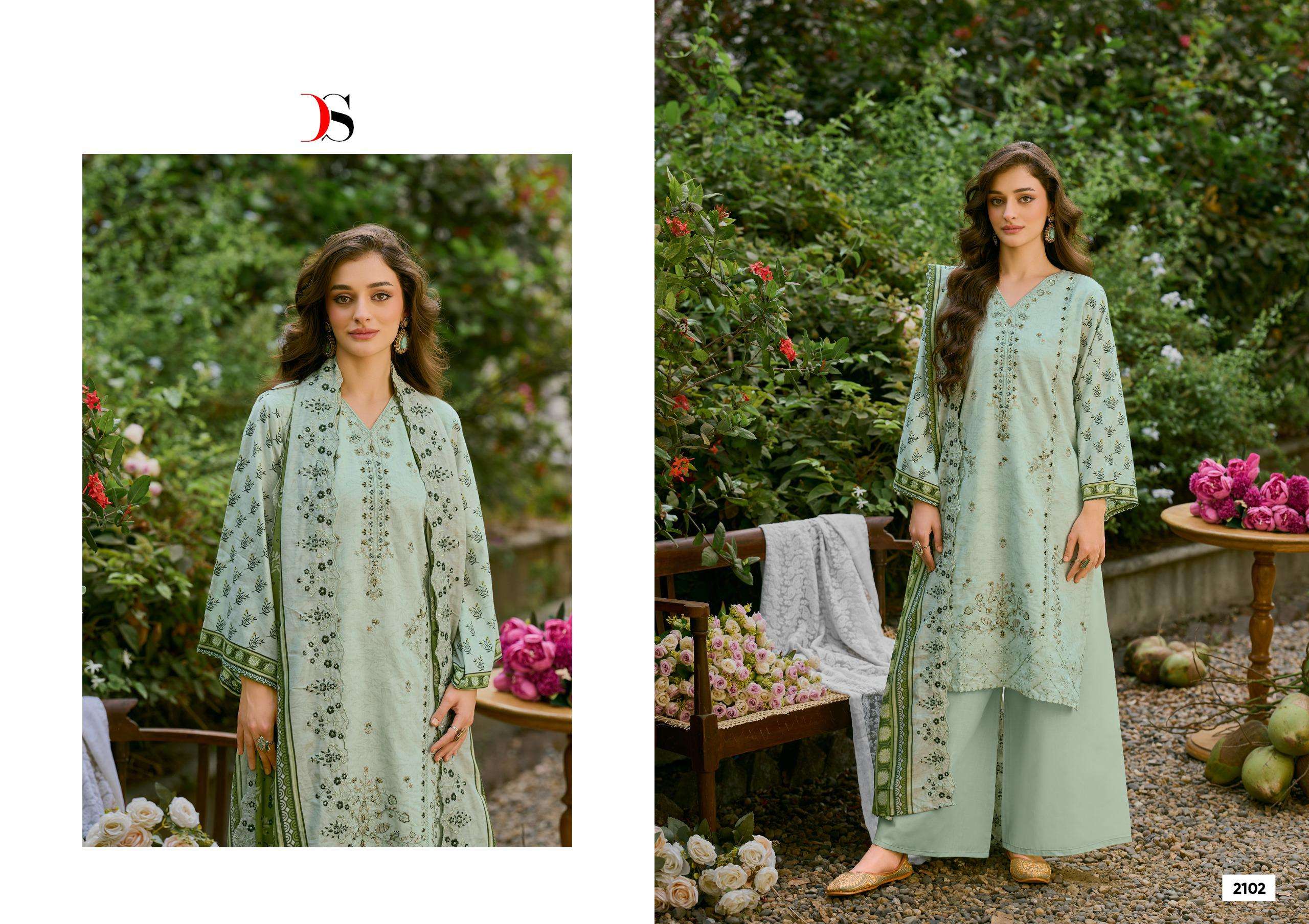 DEEPSY SUITS BIN SAEED VOL 21 COTTON EMBROIDERY DESIGNER WORK PAKISTANI SUIT	