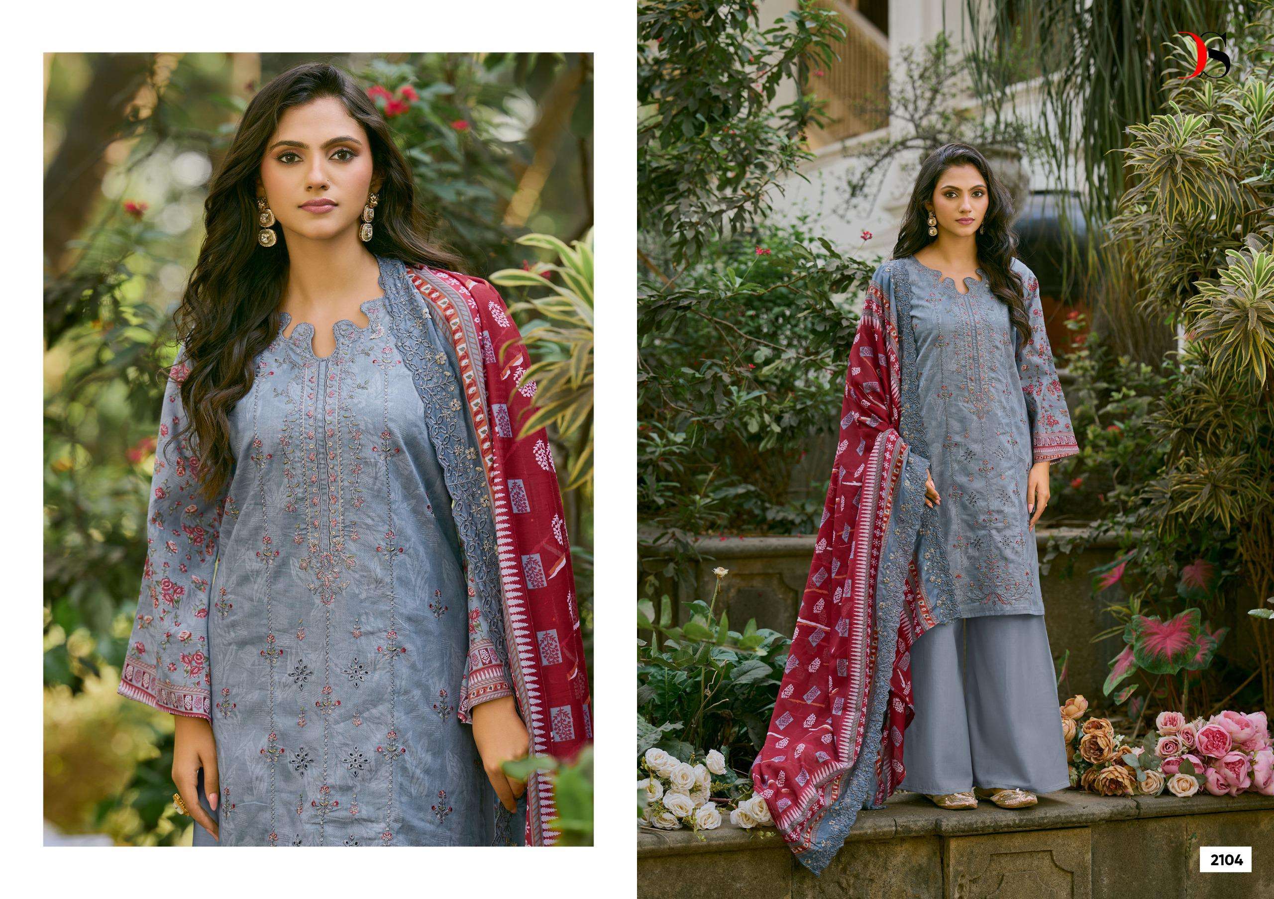 DEEPSY SUITS BIN SAEED VOL 21 COTTON EMBROIDERY DESIGNER WORK PAKISTANI SUIT	