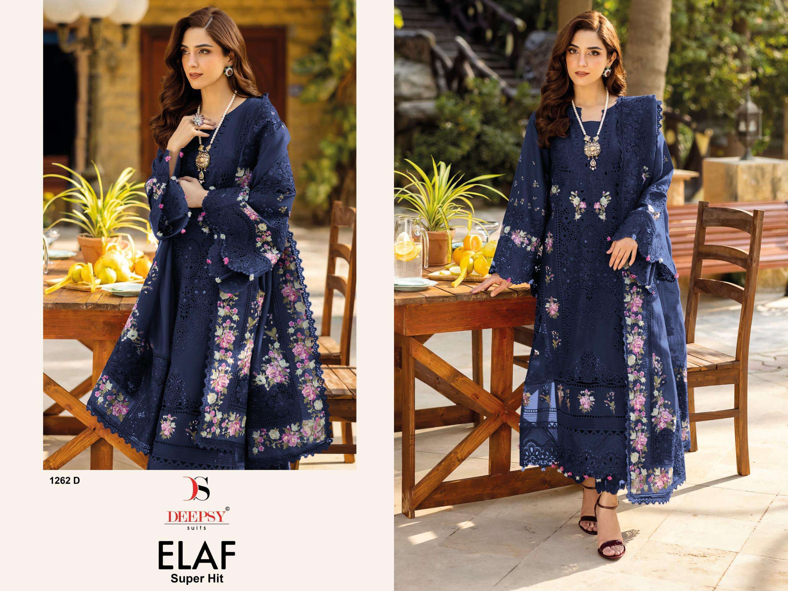 DEEPSY SUITS D NO 1262 AND 1263 COTTON HEAVY EMBROIDERY DESIGNER WORK SUIT