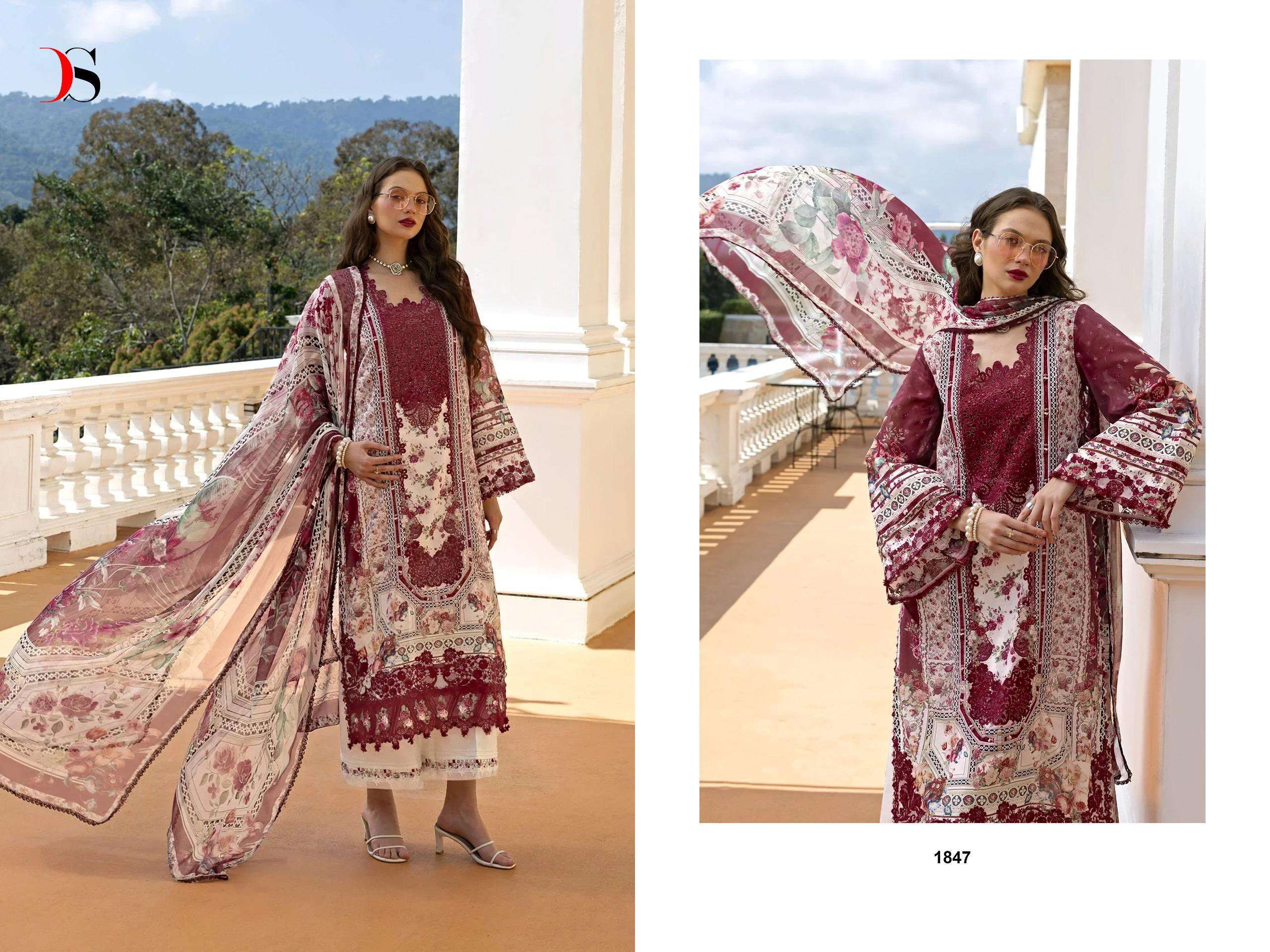 DEEPSY SUITS ELAF SIGNATURE VOL 1 COTTON HEAVY PATCH EMBROIDERY WORK SUIT
