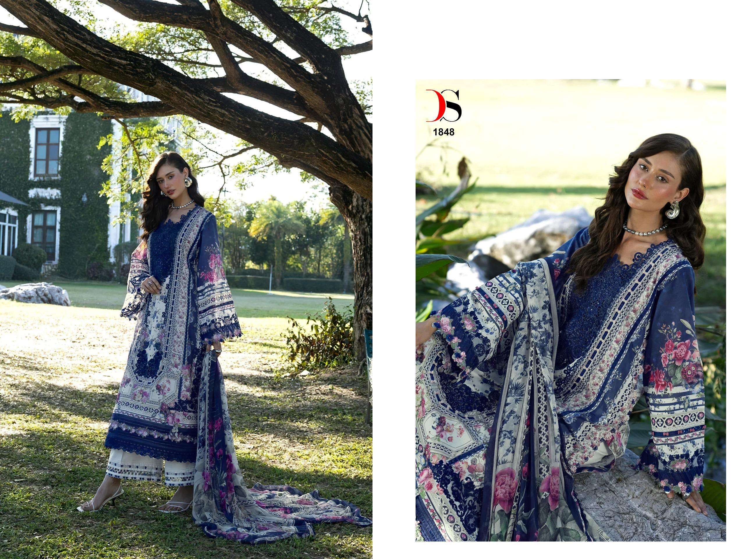 DEEPSY SUITS ELAF SIGNATURE VOL 1 COTTON HEAVY PATCH EMBROIDERY WORK SUIT