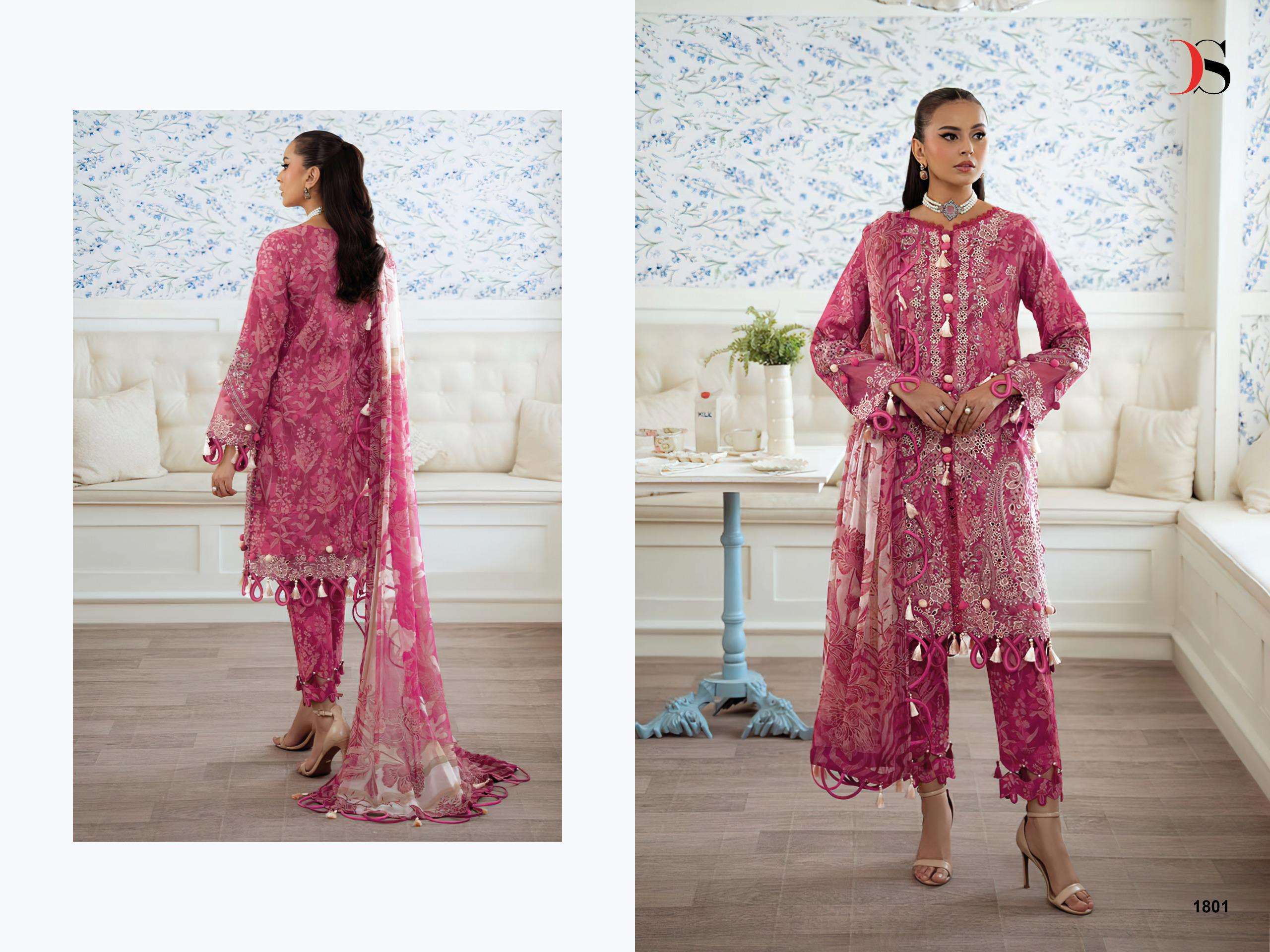 DEEPSY SUITS JADE FLORA PREMIUM COLLECTION COTTON HEAVY EMBROIDERY DESIGNER WORK SUIT