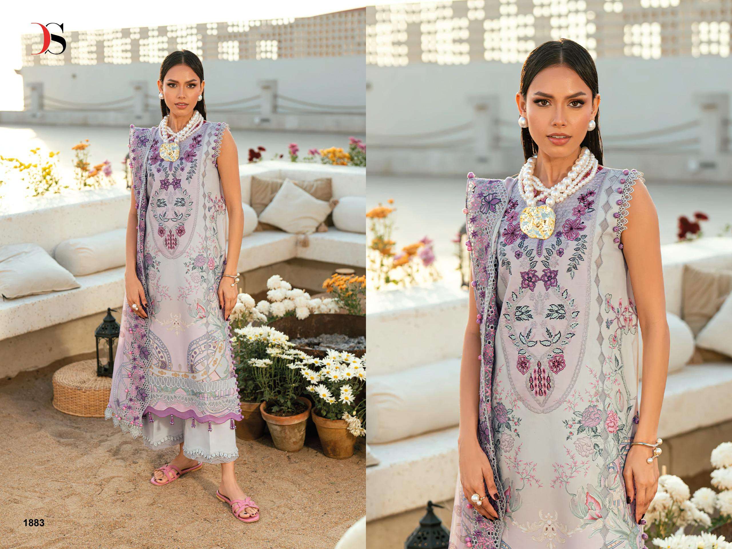 DEEPSY SUITS JADE NEEDLE WONDER VOL 6 COTTON HEAVY PATCH EMBROIDERY WORK SUIT