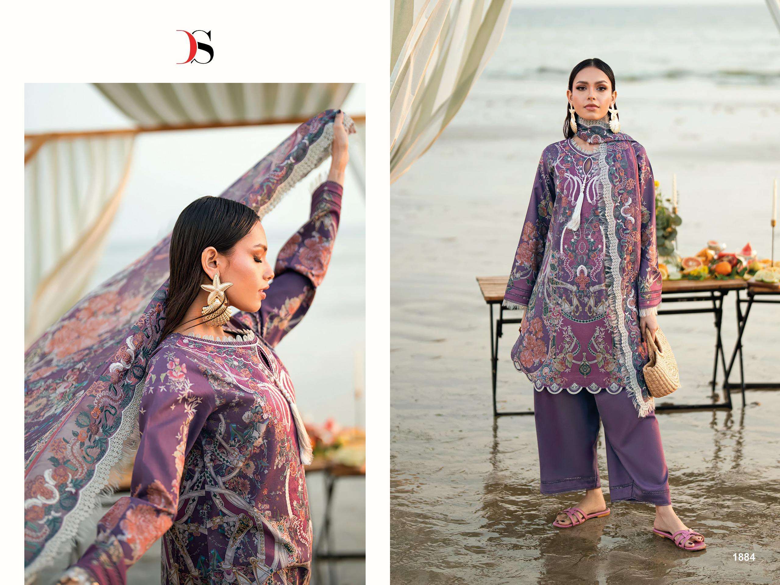 DEEPSY SUITS JADE NEEDLE WONDER VOL 6 COTTON HEAVY PATCH EMBROIDERY WORK SUIT