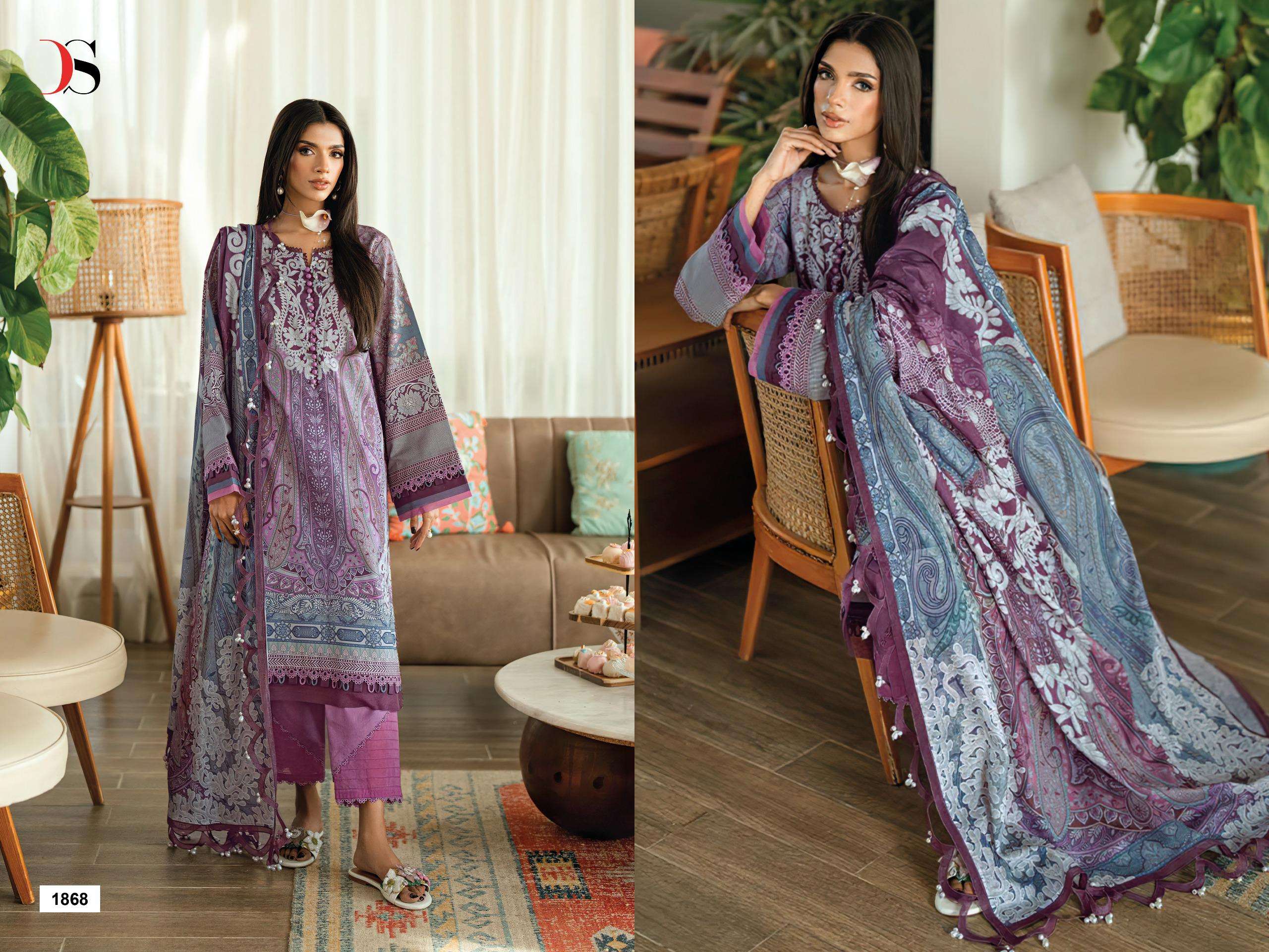 DEEPSY SUITS JADE URBAN VOL 9 COTTON EMBROIDERY WORK PAKISTANI SUIT