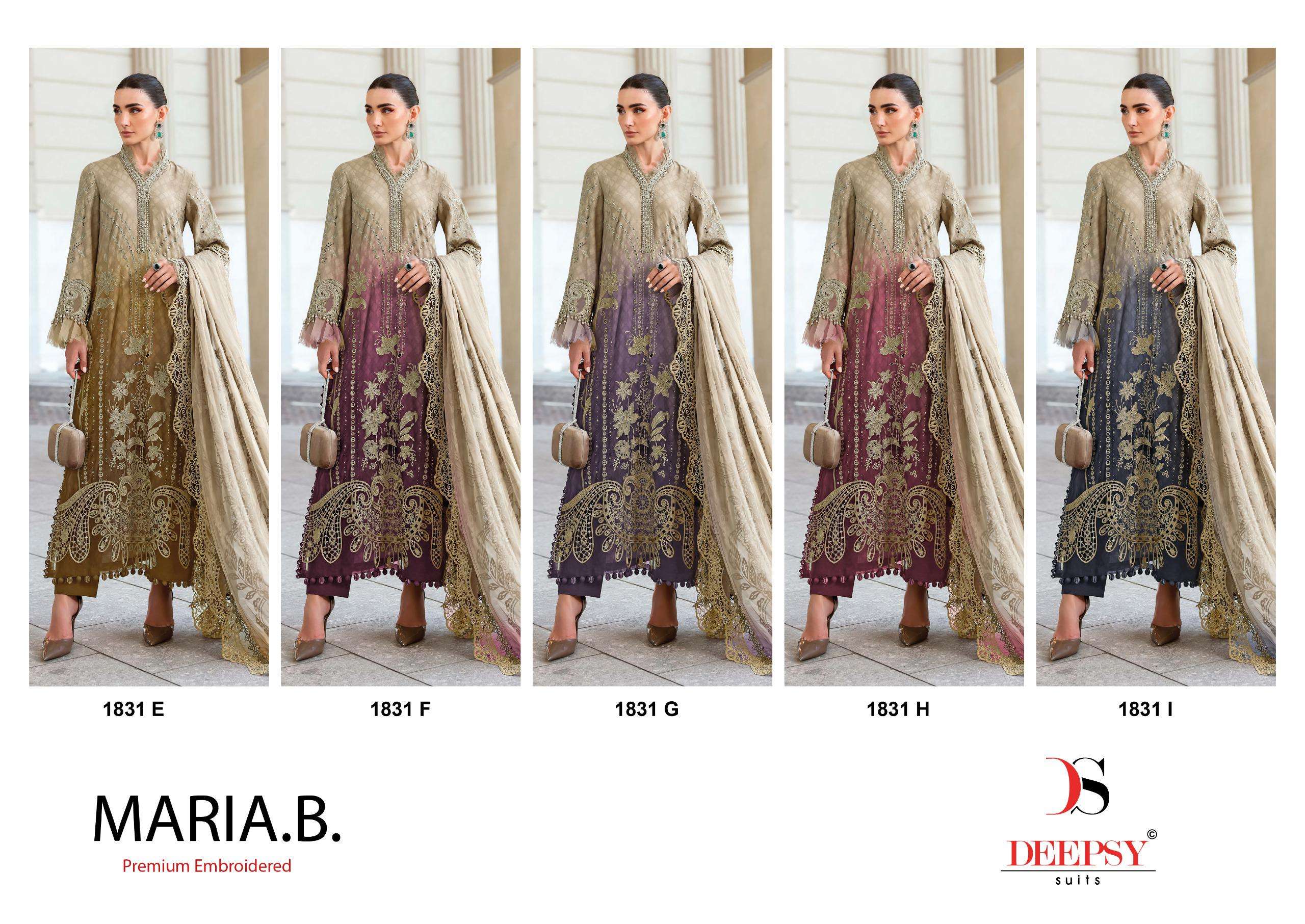 DEEPSY SUITS MARIA B PREMIUM EMBROIDERED D NO 1831 EFGHI COTTON EMBROIDERY DESIGNER WORK SUIT