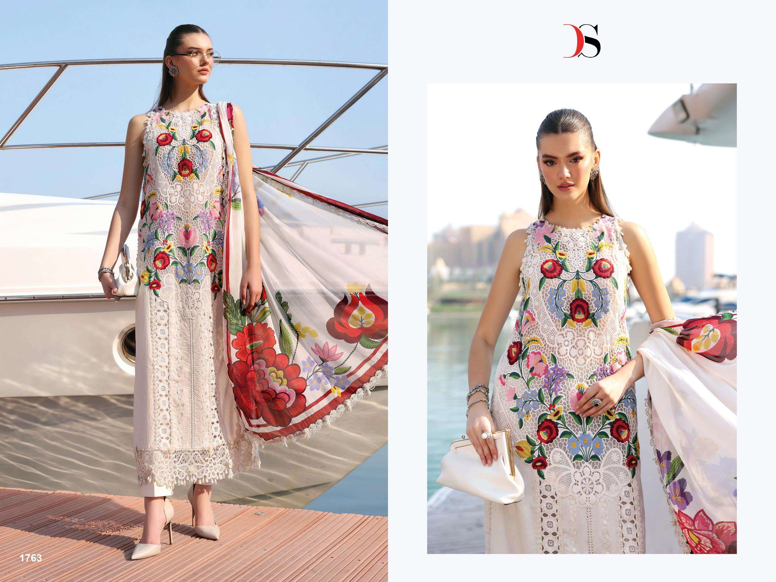 DEEPSY SUITS MARIA B PREMIUM EMBROIDERED VOL 3 COTTON HEAVY EMBROIDERY WORKS SUIT