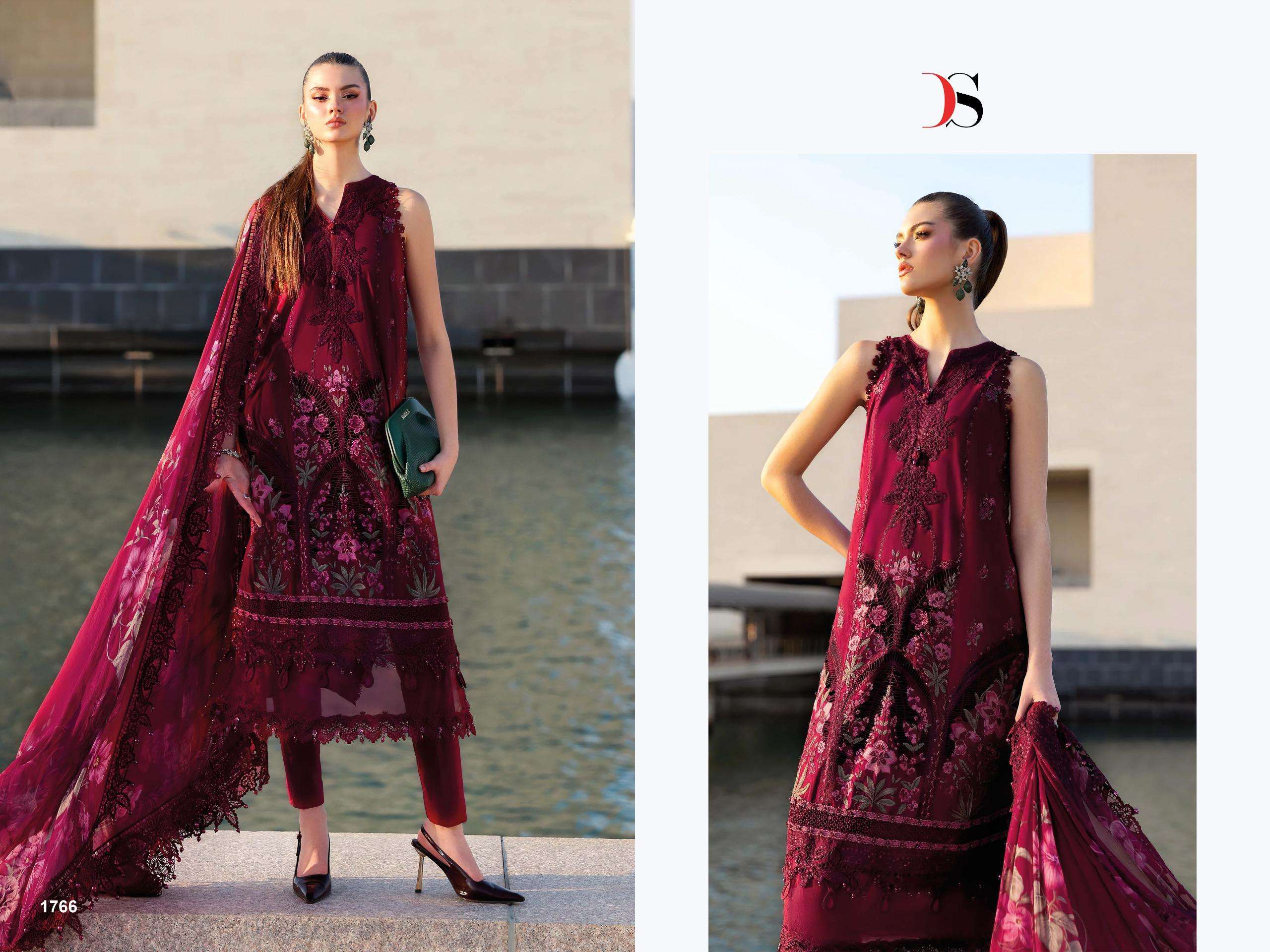 DEEPSY SUITS MARIA B PREMIUM EMBROIDERED VOL 3 COTTON HEAVY EMBROIDERY WORKS SUIT
