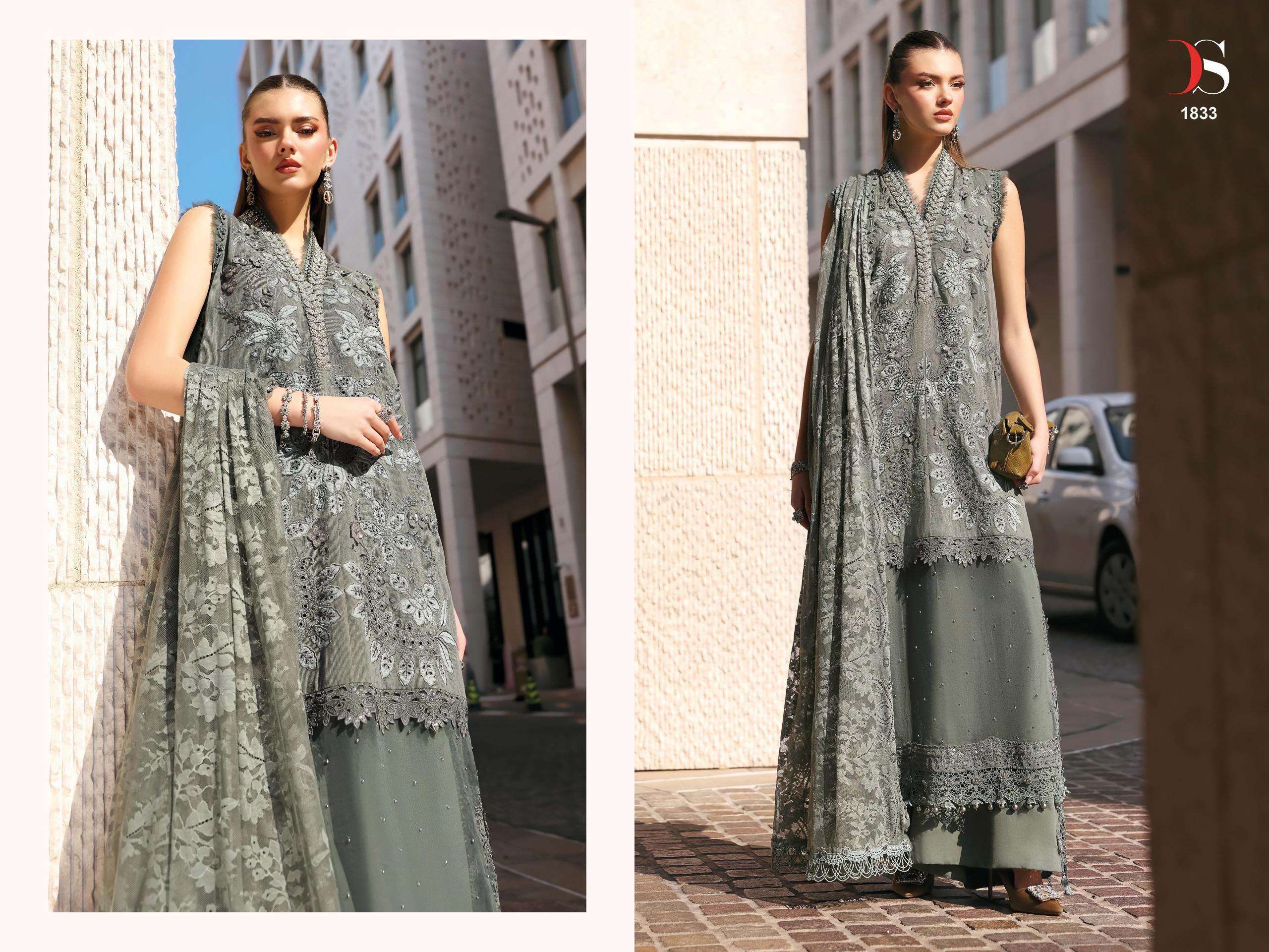 DEEPSY SUITS MARIA B PREMIUM EMBROIDERED VOL 4 COTTON HEAVY EMBROIDERY DESIGNER WORKS SUIT