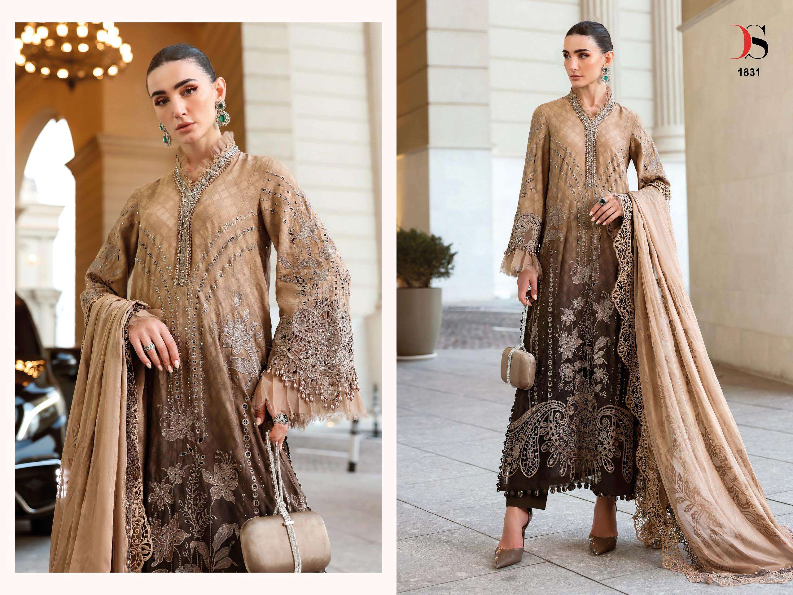 DEEPSY SUITS MARIA B PREMIUM EMBROIDERED VOL 4 COTTON HEAVY EMBROIDERY DESIGNER WORKS SUIT
