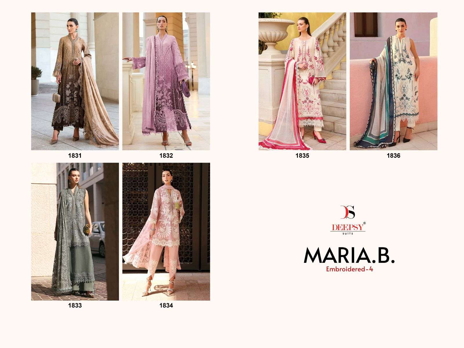 DEEPSY SUITS MARIA B PREMIUM EMBROIDERED VOL 4 COTTON HEAVY EMBROIDERY DESIGNER WORKS SUIT