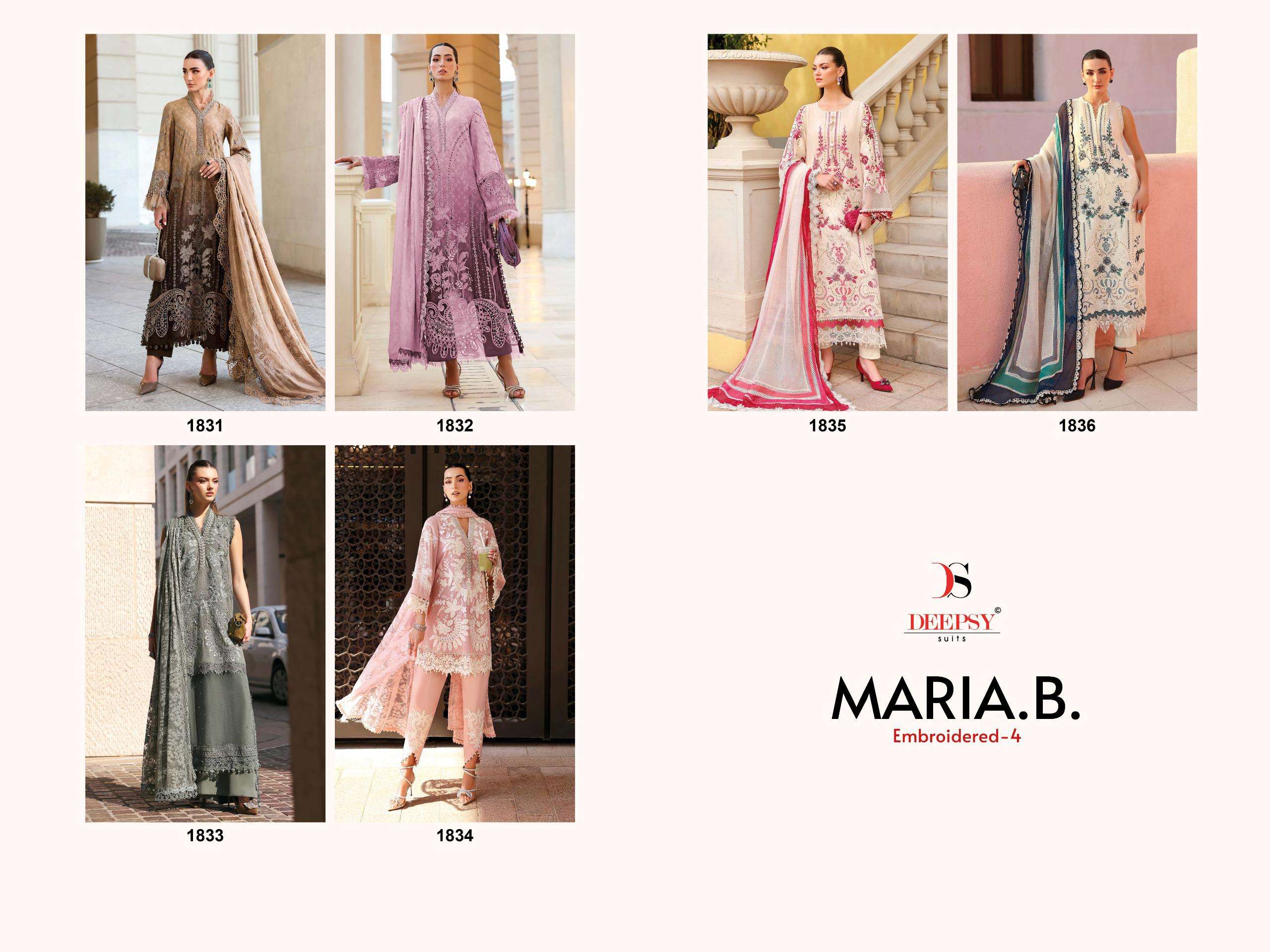 DEEPSY SUITS MARIA B PREMIUM EMBROIDERED VOL 4 COTTON HEAVY EMBROIDERY DESIGNER WORKS SUIT