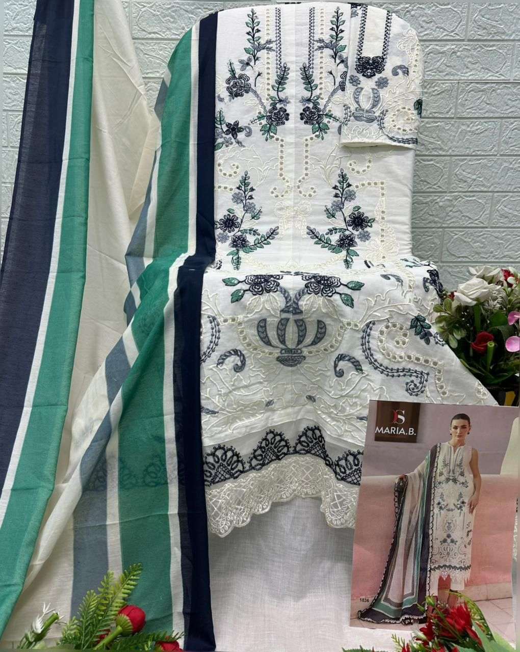 DEEPSY SUITS MARIA B PREMIUM EMBROIDERED VOL 4 COTTON HEAVY EMBROIDERY DESIGNER WORKS SUIT