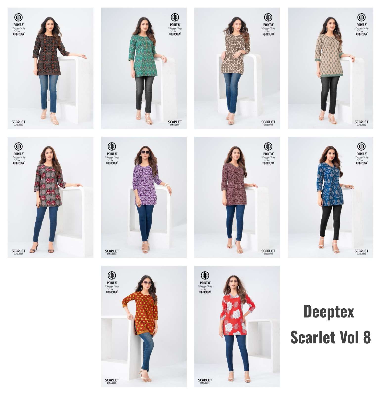 DEEPTEX PRINT SCARLET VOL 8 COTTON PRINTED SUMMER WEAR LADIES TOP