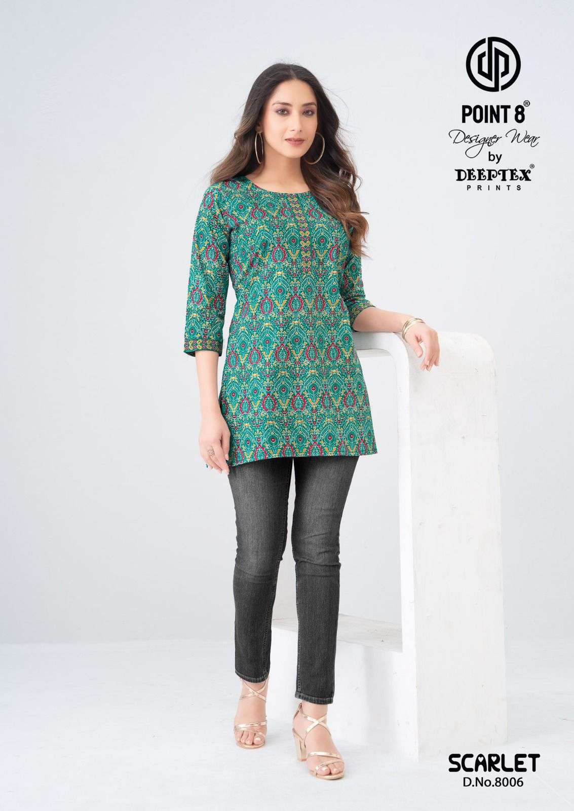 DEEPTEX PRINT SCARLET VOL 8 COTTON PRINTED SUMMER WEAR LADIES TOP
