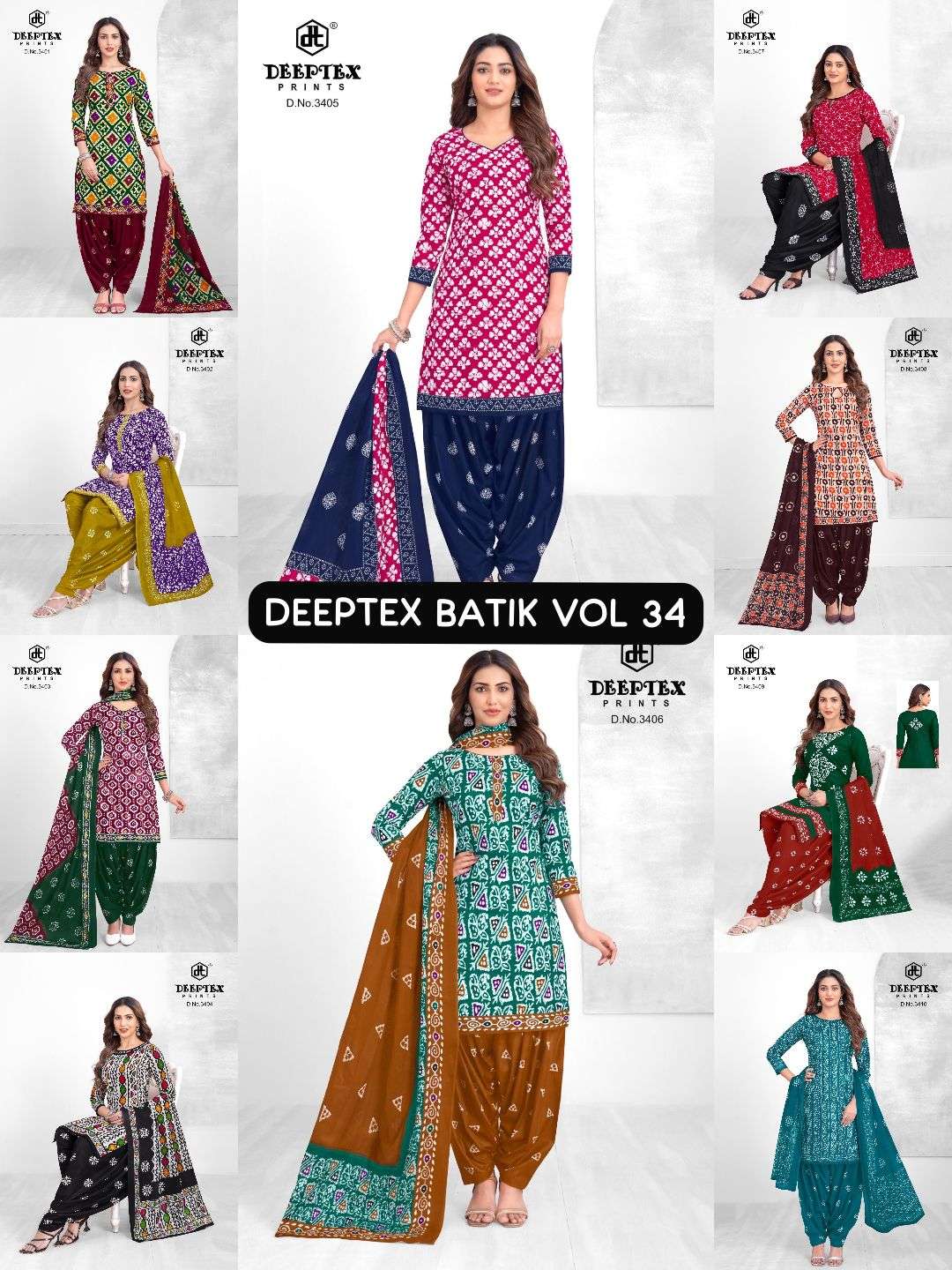 DEEPTEX PRINTS BATIK PLUS VOL 34 COTTON PRINTED PATIYALA SUIT