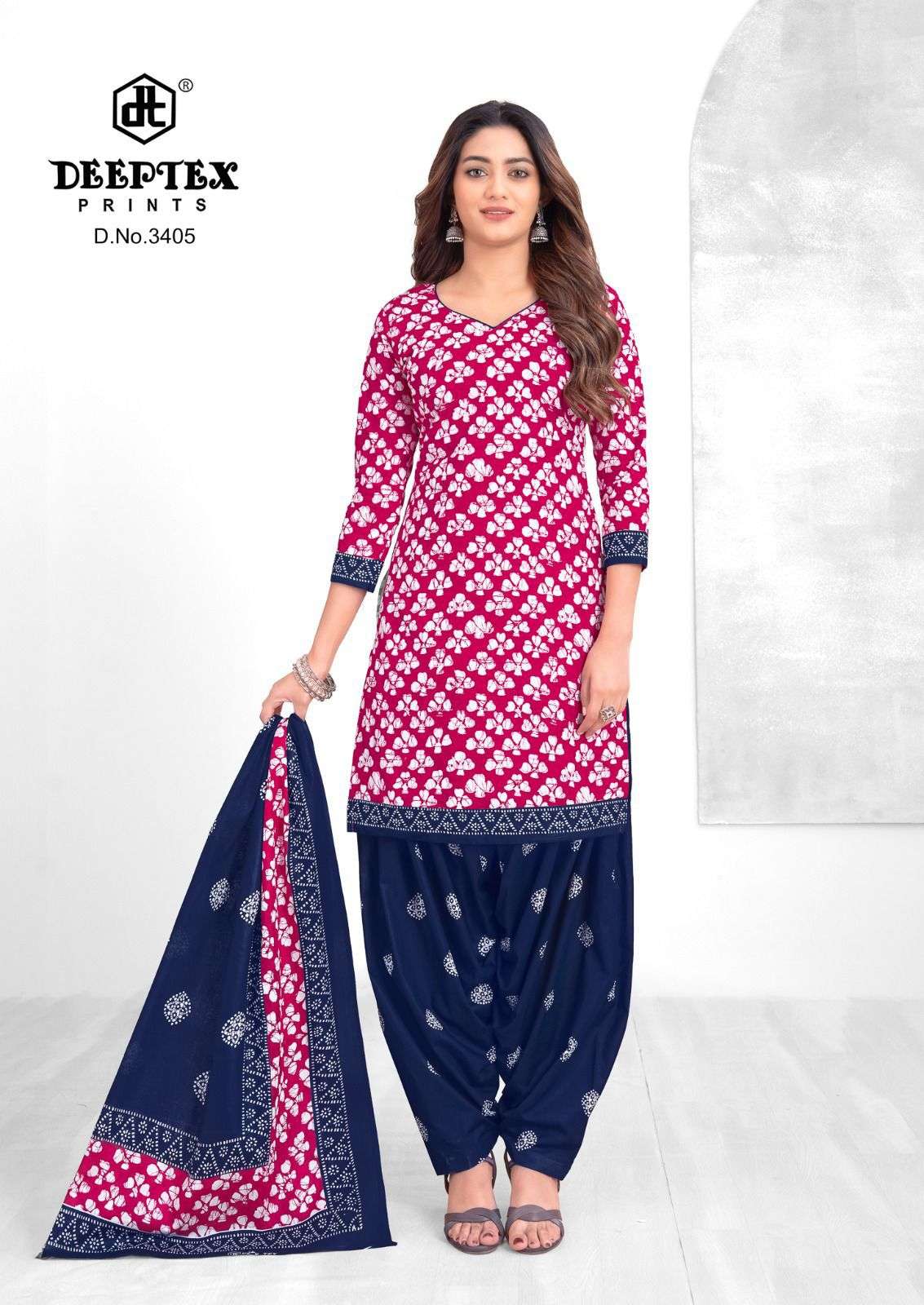 DEEPTEX PRINTS BATIK PLUS VOL 34 COTTON PRINTED PATIYALA SUIT
