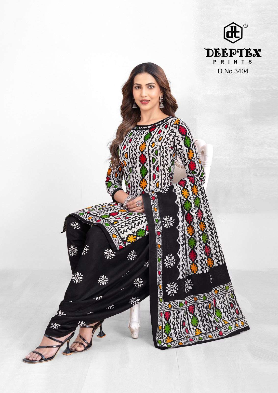 DEEPTEX PRINTS BATIK PLUS VOL 34 COTTON PRINTED PATIYALA SUIT